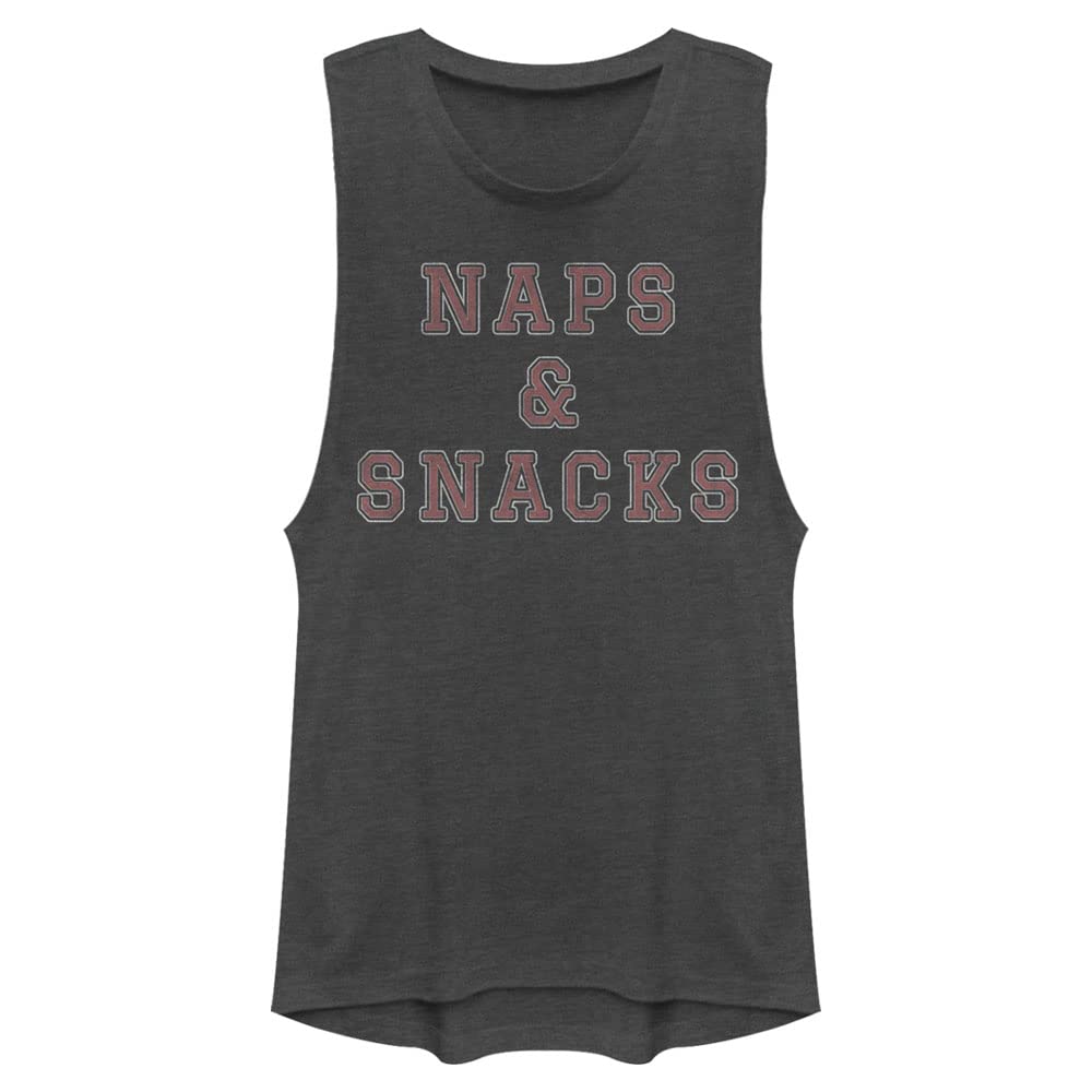 Fifth Sun Nap Snacks Women's Muscle Tank Top - Soft & Comfortable Workout Shirt for Yoga, Gym & Casual Wear