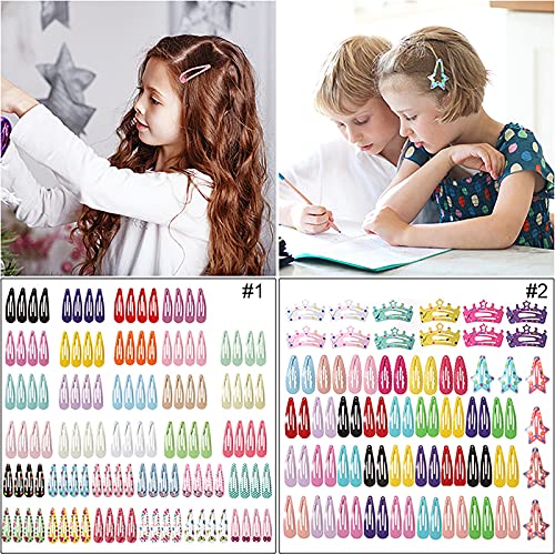 SalLady Snap Hair Clips - Colorful Strong Creative Lovely Tight Lightweight Hair Barrettes for Girls - Perfect for School, Parties, and Everyday Hair Styling