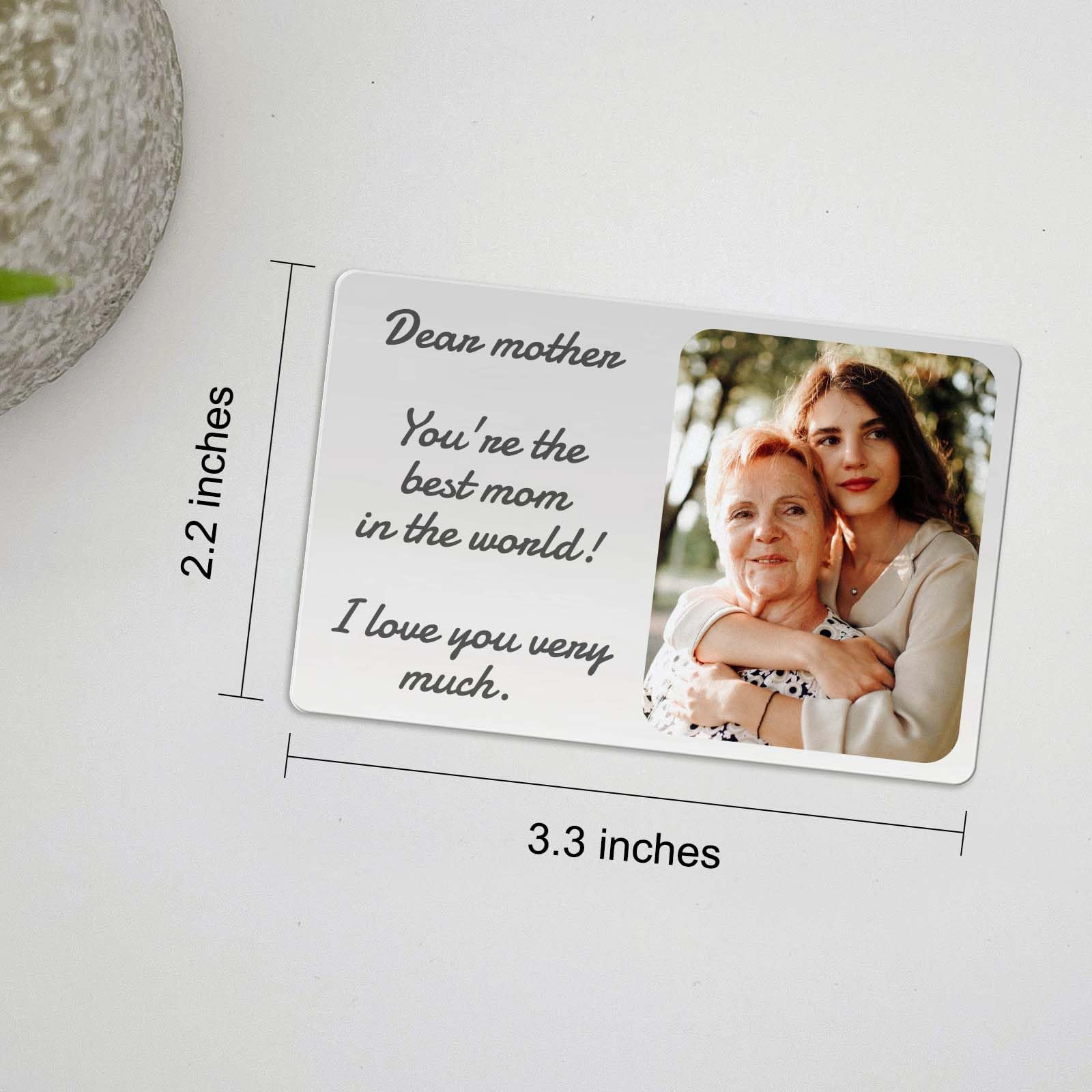 Personalized Custom Engraved Metal Wallet Card with Photo & Text - Romantic Birthday Gift for Him Her (Silver) | Perfect for Anniversaries, Valentine's Day & Keepsake Memories