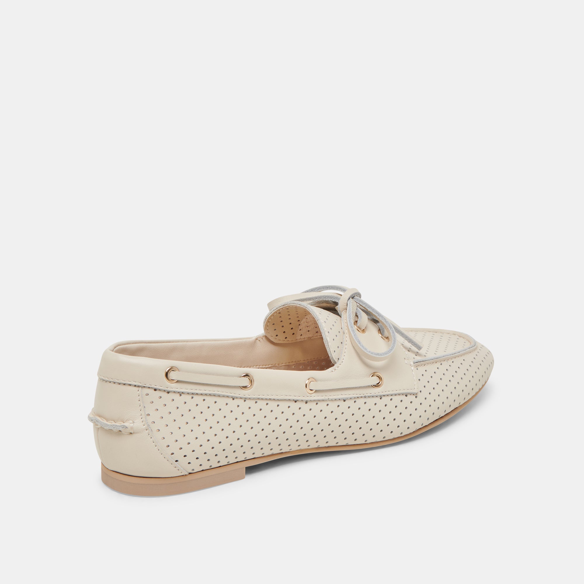 LAKIN Ivory Perforated Leather Loafers for Men & Women | Comfortable Slip-On Shoes for Casual & Office Wear