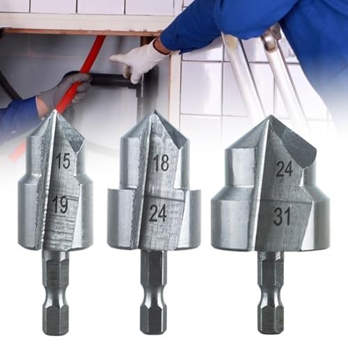 High-Quality Expansion Repair Drill Bit - PPR Lifting Stepped Drill for Water Pipe Connections | Hexagon Shank | Durable & Easy Installation | Perfect for Plumbing Repairs & DIY Home Improvement Projects