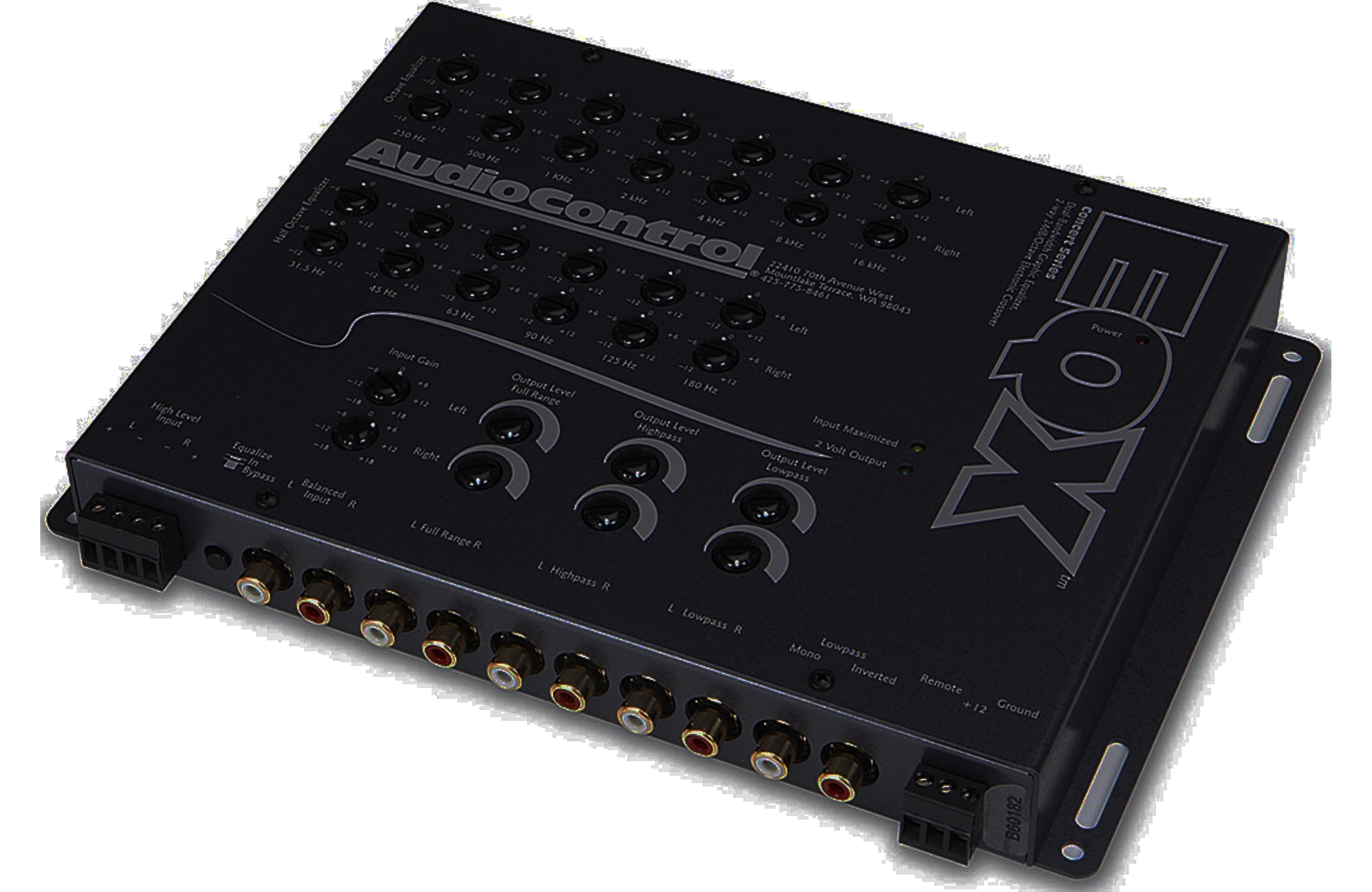 AudioControl EQX B Stereo Graphic Equalizer with 2-Way Crossover - Premium Sound Equalization for Car Audio & Home Theater Systems