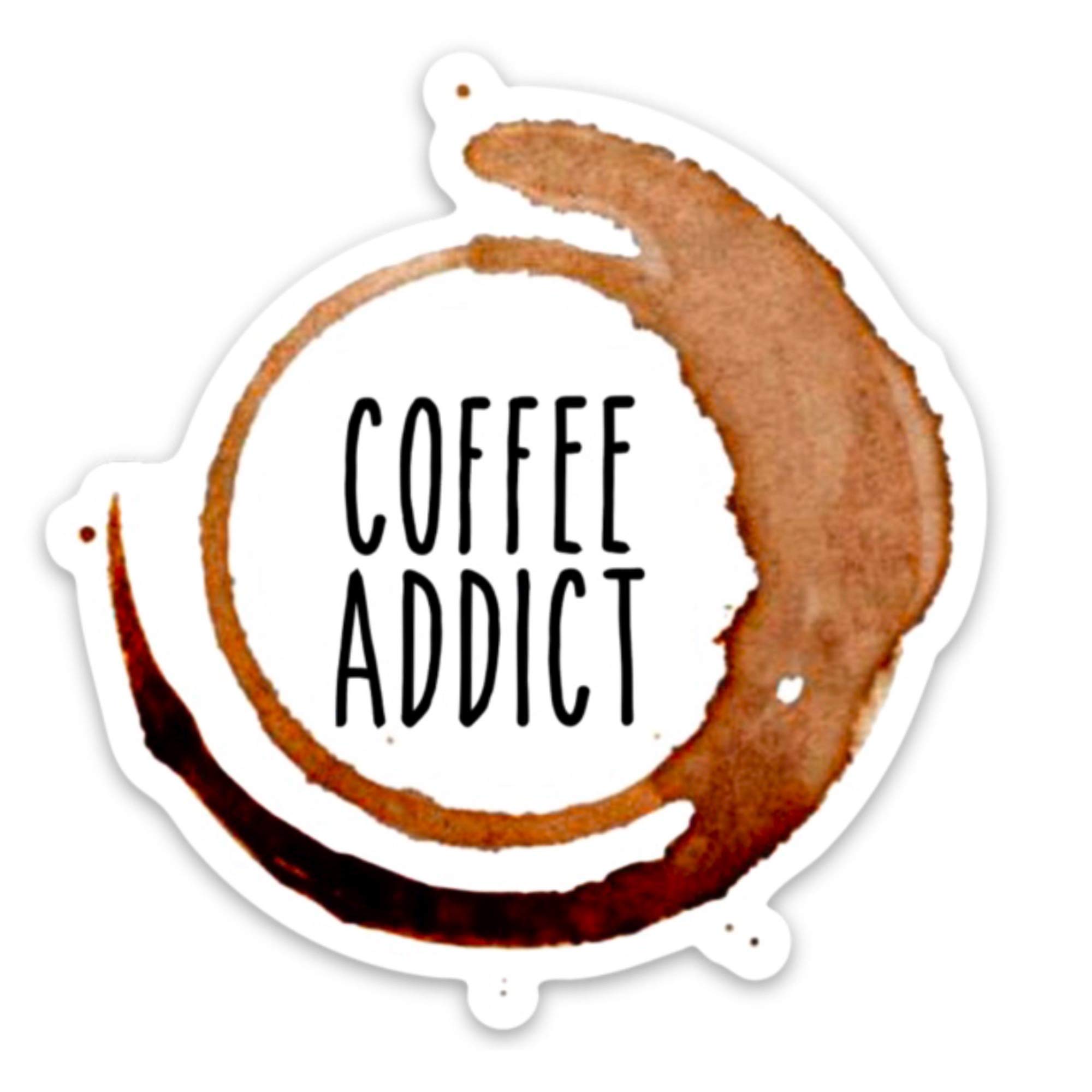 Coffee Lover Stickers - Waterproof Vinyl Decals for Hydro Flask, Laptop, Water Bottle | Perfect for Coffee Addicts & But First Coffee Fans | Great for Office, Travel, Gifts & Personalizing Drinkware