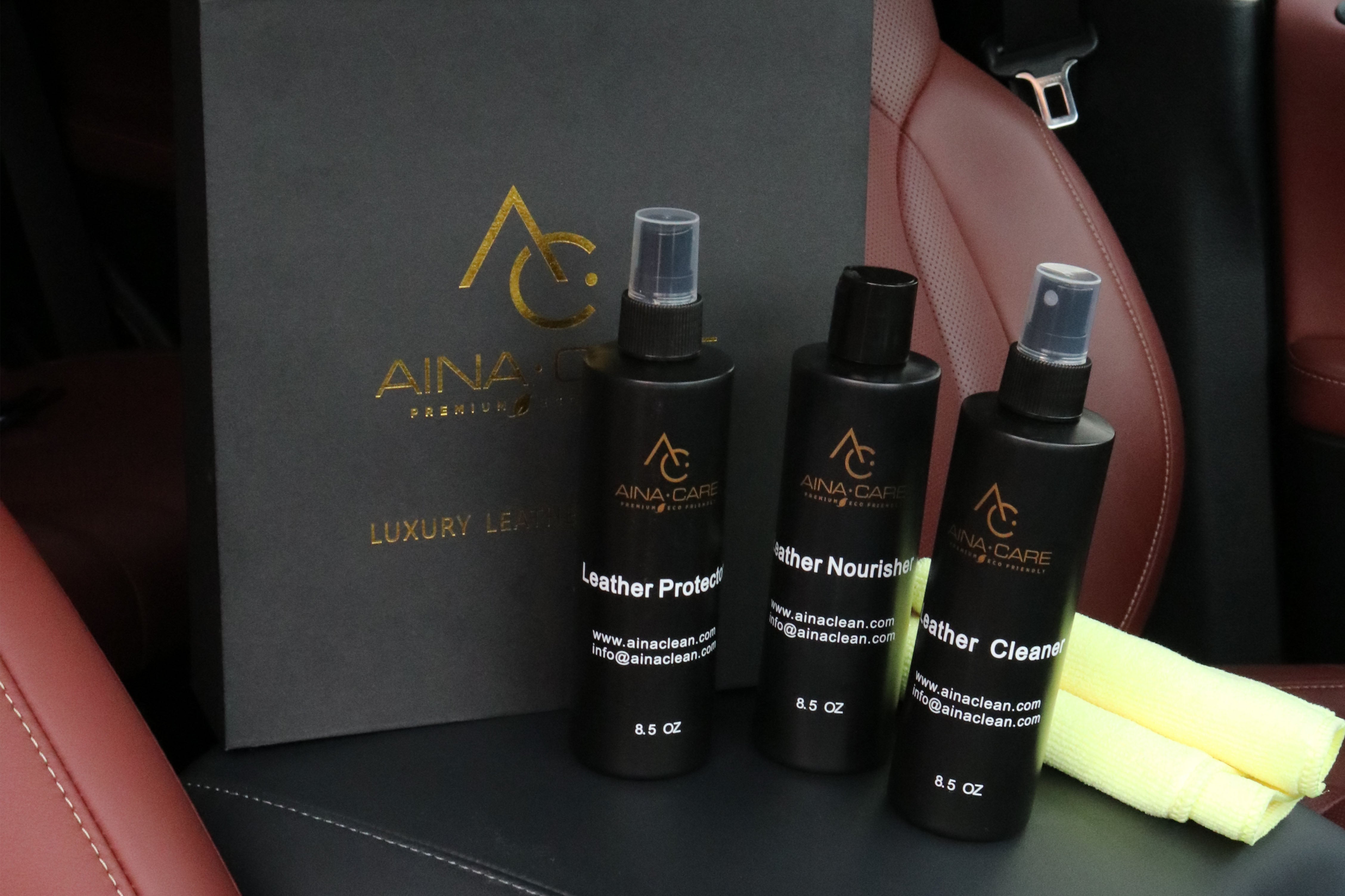 Premium Leather Care Kit - Conditioner, Cleaner & Protector for Car Seats, Furniture & Bags | Ultimate Leather Maintenance Set for Long-Lasting Shine & Protection