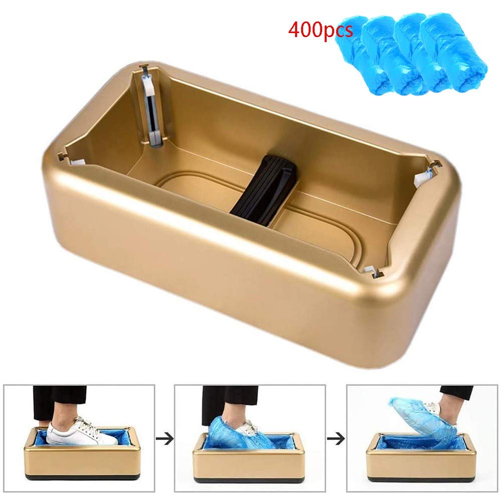 Automatic Shoe Cover Dispenser Machine with 100 Disposable Plastic Shoe Covers - Protect Carpet & Floors for Home, Office, Hospital, and Clinic Use - Ideal for Indoor Cleaning, Medical Facilities, and High-Traffic Areas