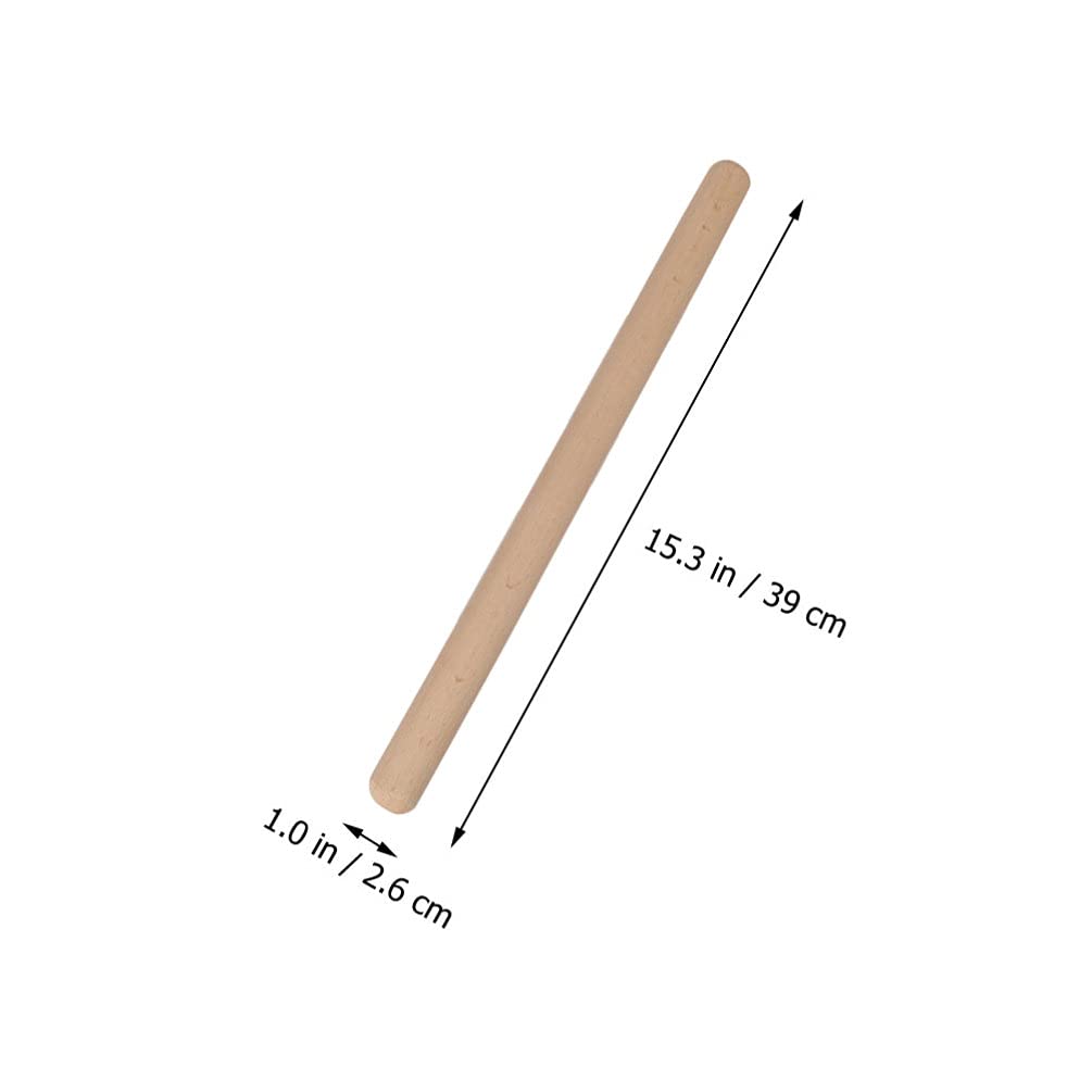2Pcs Beech Wood Rolling Pin - Premium Wooden Dough Roller for Baking Pizza, Pasta, Cookies & Dumplings | Perfect for Home Kitchen, Pastry Making & DIY Pizza Night