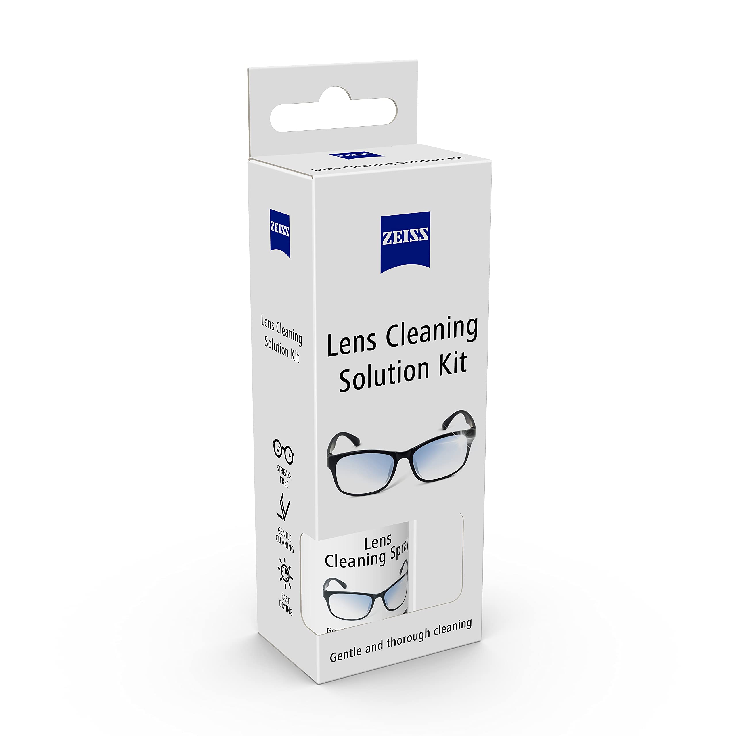 ZEISS Lens Cleaning Solution Kit 30ml with Premium Microfiber Cloth - Pack of 1 | Professional Cleaner for Eyeglasses, Sunglasses, Camera Lenses, Binoculars & VR Headsets | Ideal for Daily Cleaning, Travel & Outdoor Activities
