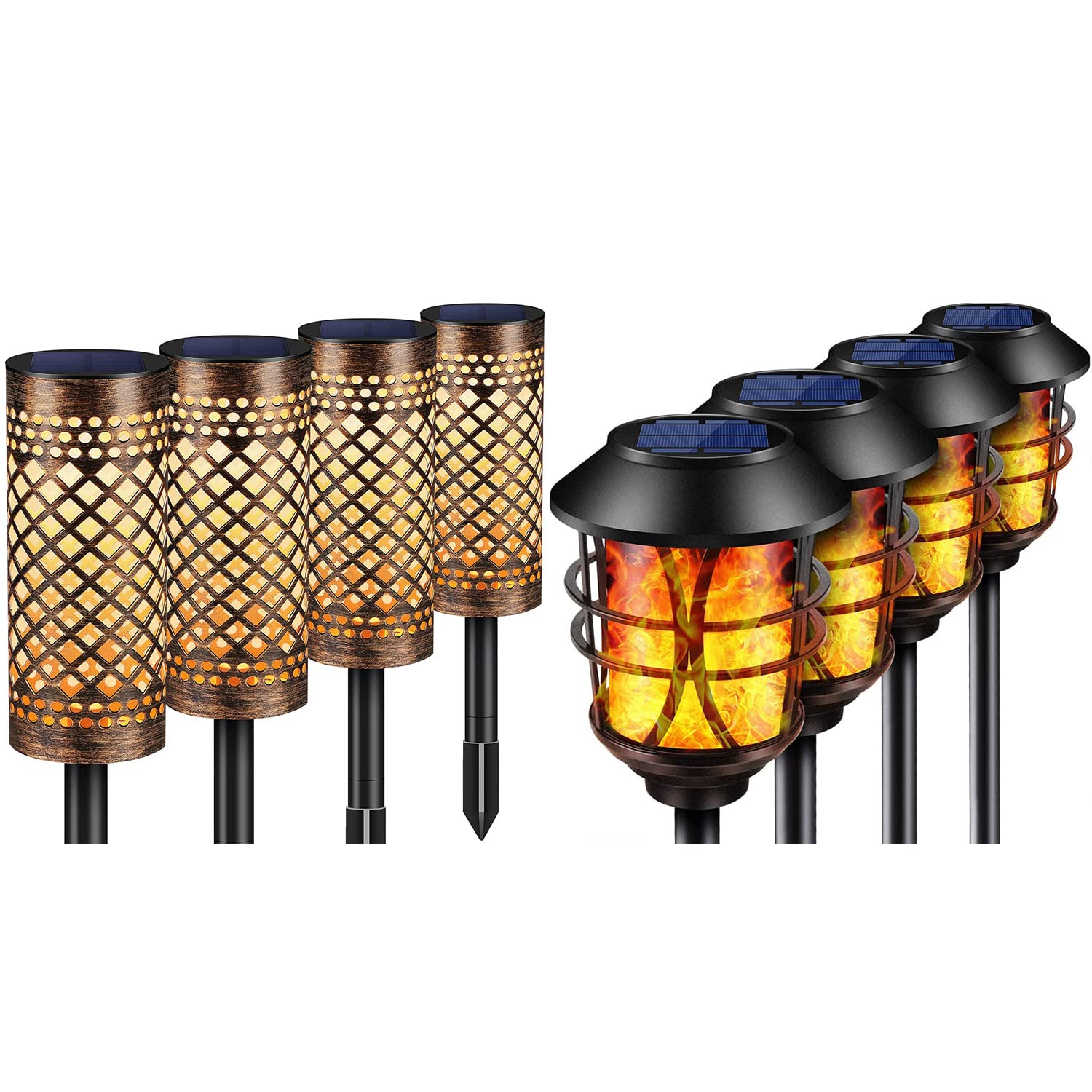 TomCare Upgraded Solar Pathway Lights 4 Pack - Durable Metal Outdoor Solar Lights for Garden, Yard, Walkway & Driveway Lighting | Weatherproof & Energy Efficient Solar Powered Landscape Lights