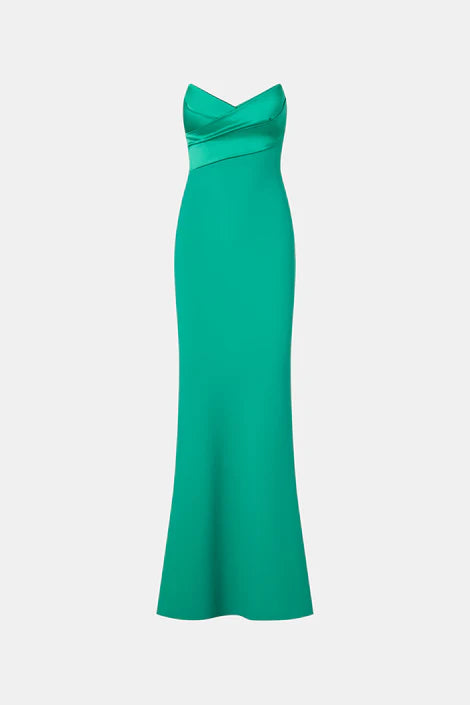 Bairei Strapless Jersey Column Gown - Elegant Formal Evening Dress for Prom, Wedding & Special Occasions
