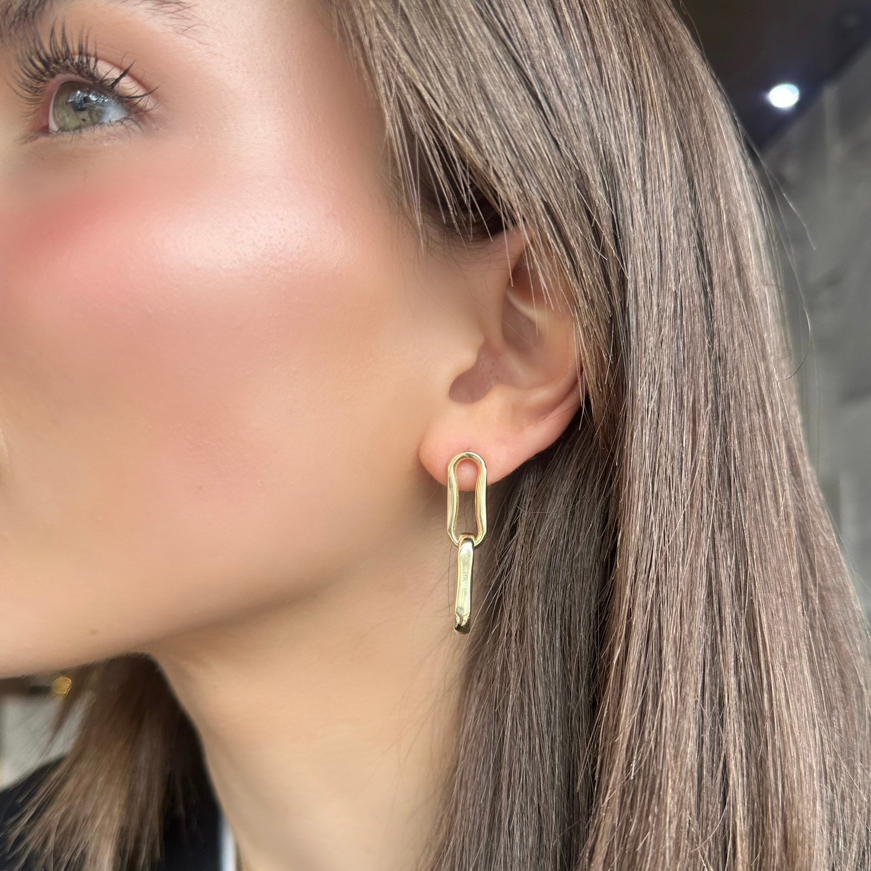 Drop Link Earrings for Women - Elegant Dangling Jewelry for Parties, Weddings & Everyday Wear | Gold & Silver Fashion Accessories