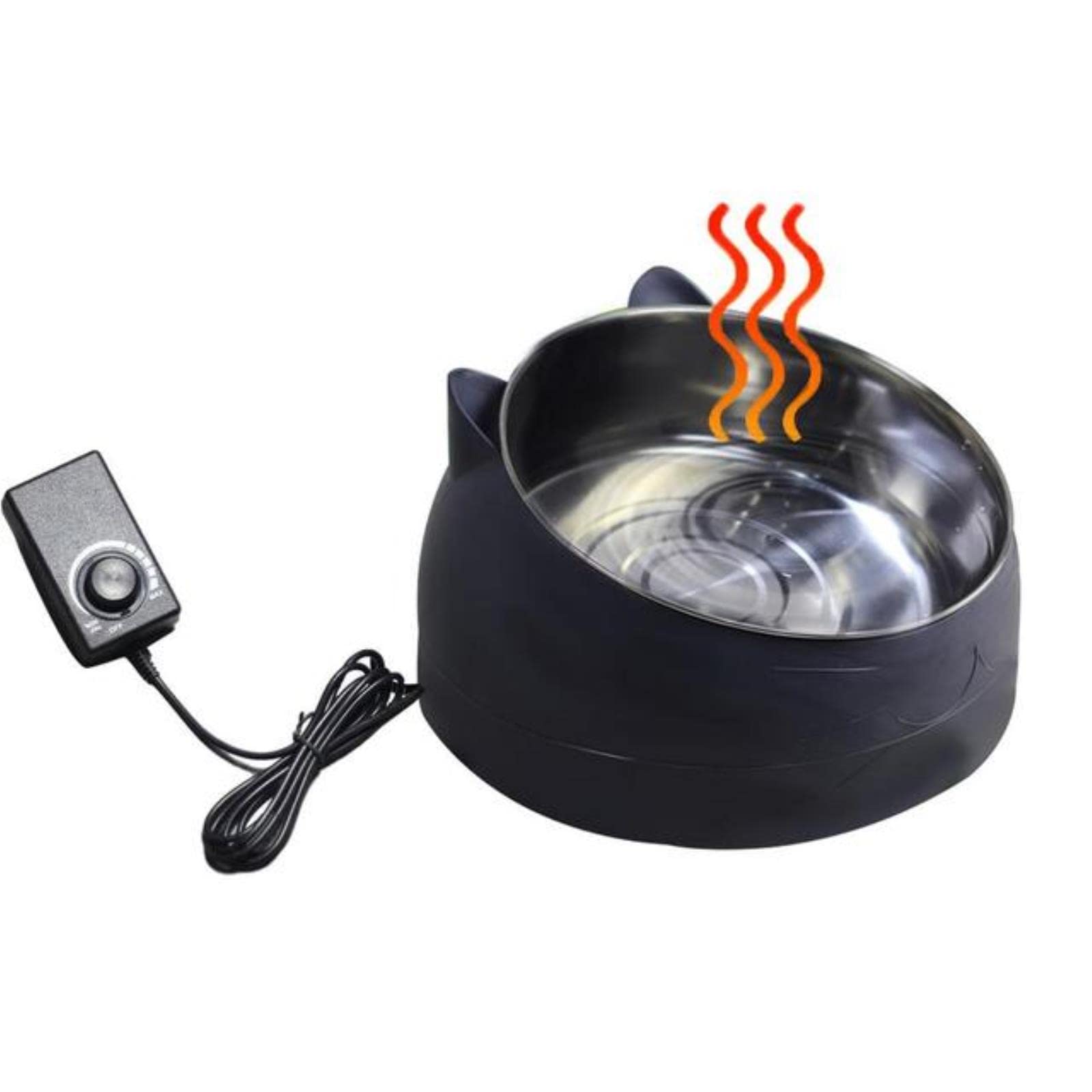 Dingruisen Smart Temperature Control Pet Bowl - Heated Dog & Cat Food Dish with Auto Thermostat - Perfect for Winter Feeding, Travel & Outdoor Use