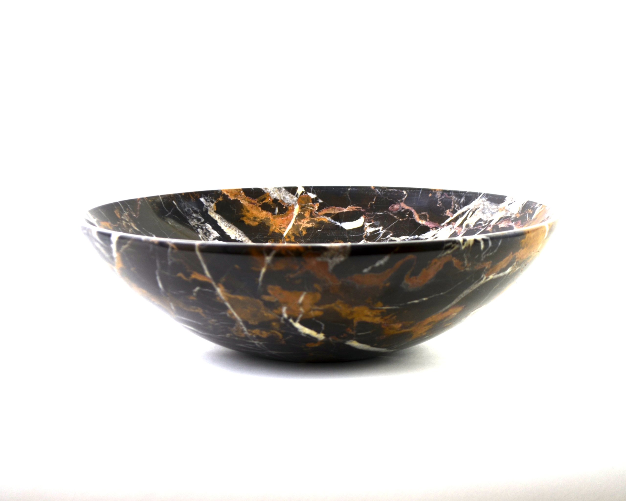 Michelangelo Marble 8-Inch Fruit Bowl - Elegant Kitchen & Dining Table Centerpiece for Home Decor | Perfect for Displaying Fruits, Nuts, or as Decorative Bowl