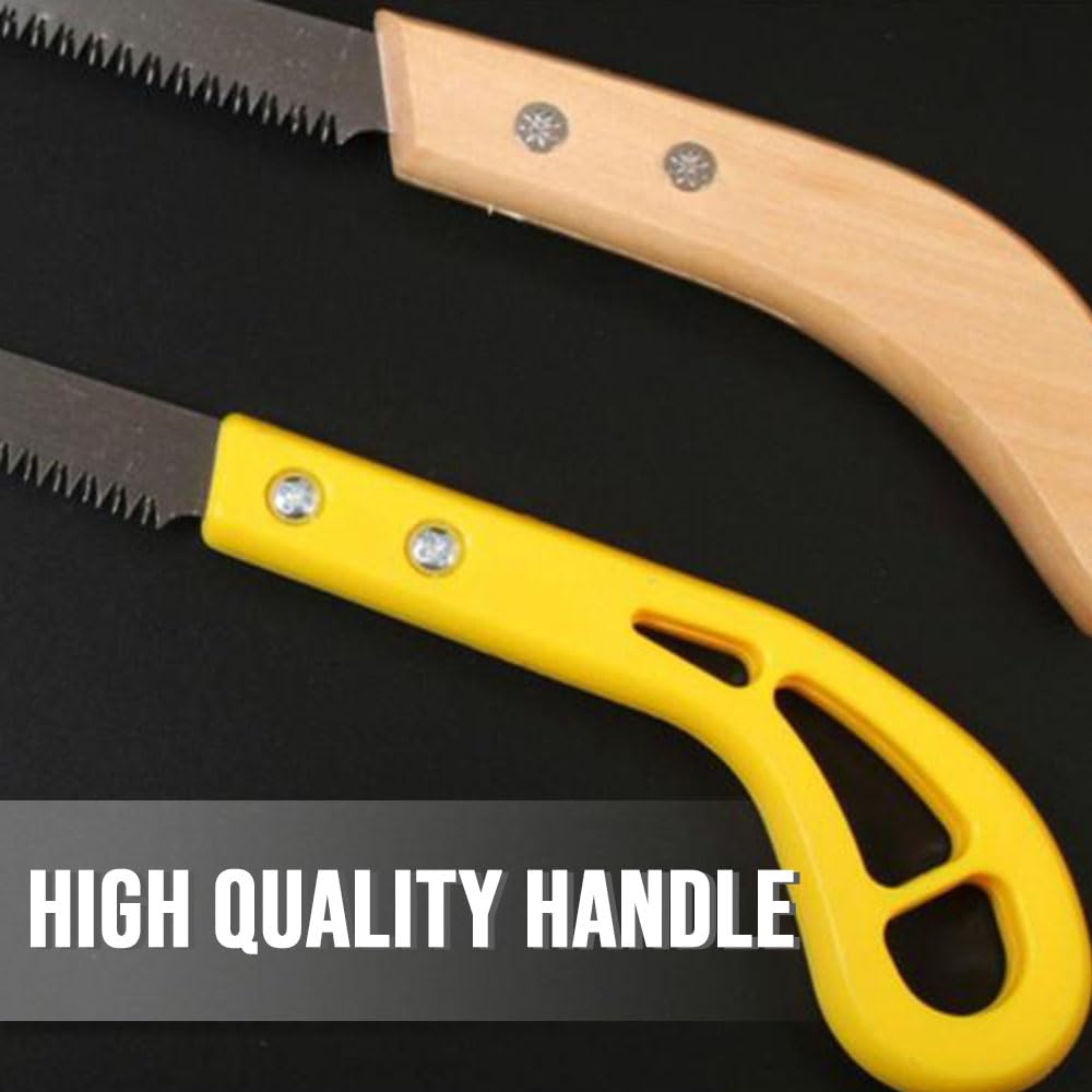 2024 Premium 9 Inch Outdoor Portable Hand Saw - Heavy Duty Garden Pruning Saw for Tree Cutting & Trimming, Mini Woodworking Hand Saw with Hard Teeth (Wooden Handle) - Perfect for Camping, Gardening & DIY Projects