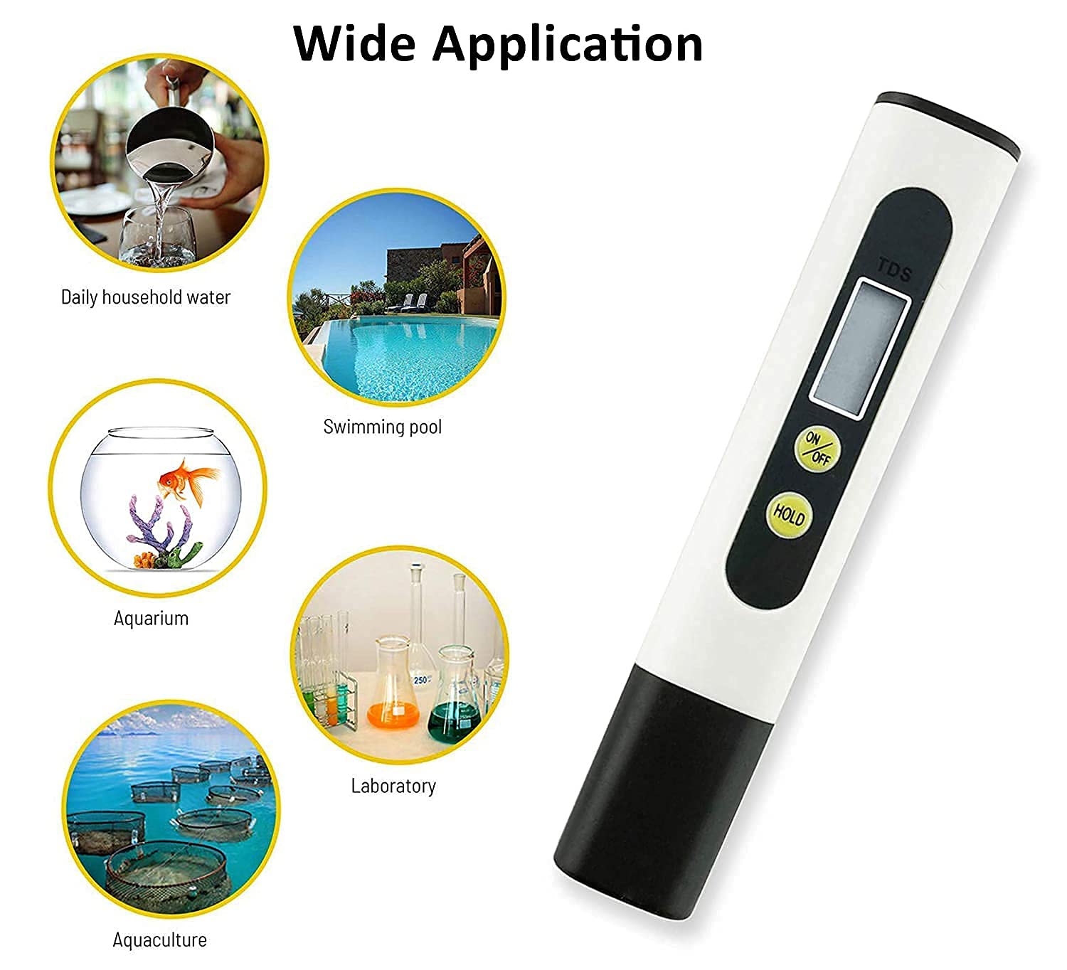 Digital TDS Meter for Water Quality Testing - Accurate PPM Level Measurement | Ideal for Drinking Water, Aquariums, and Hydroponics