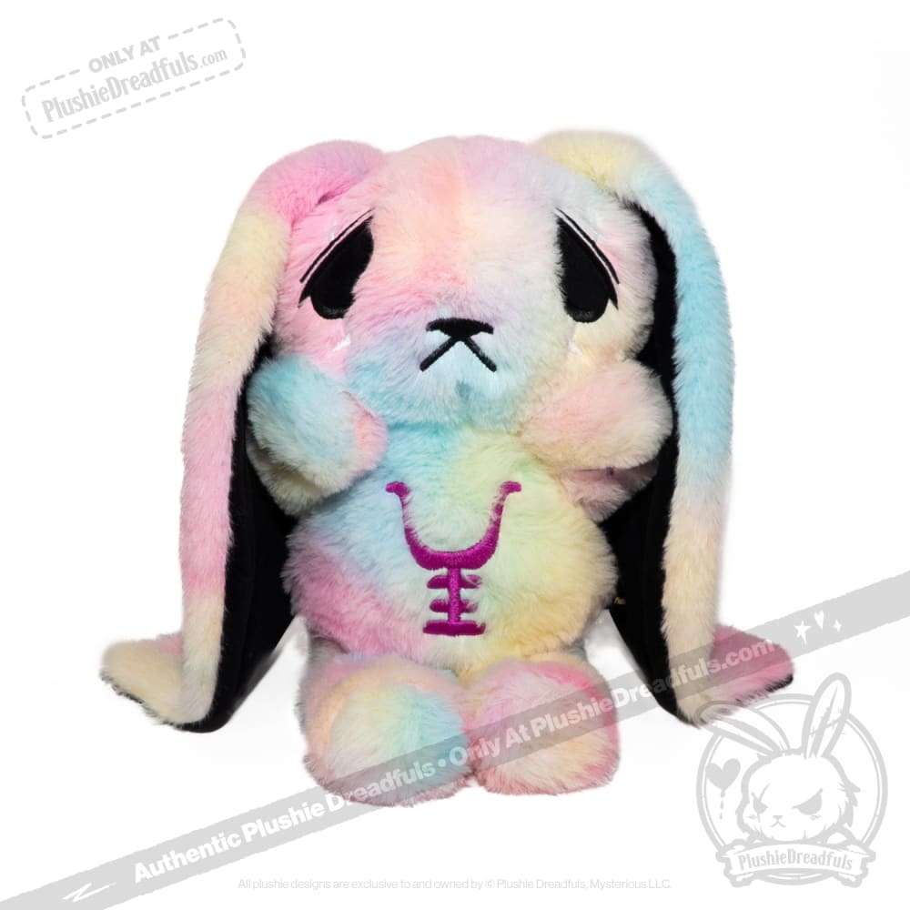 Plushie Dreadfuls Anxiety Rabbit Tie Dye Limited Edition Stuffed Animal - Soft Plush Toy for Stress Relief, Anxiety Comfort & Emotional Support