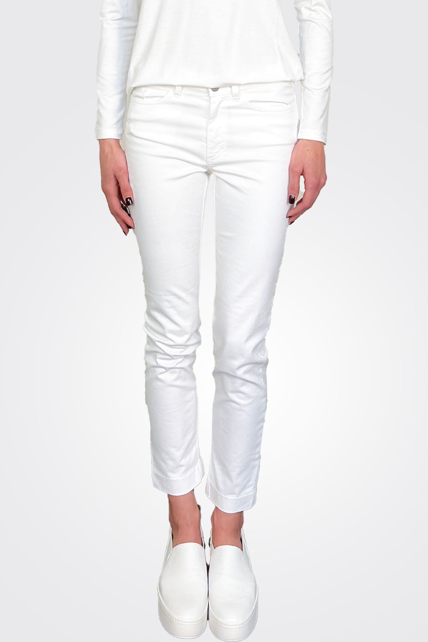 5-Pocket White Trousers for Men - Comfortable Casual Pants for Everyday Wear & Office Outfits