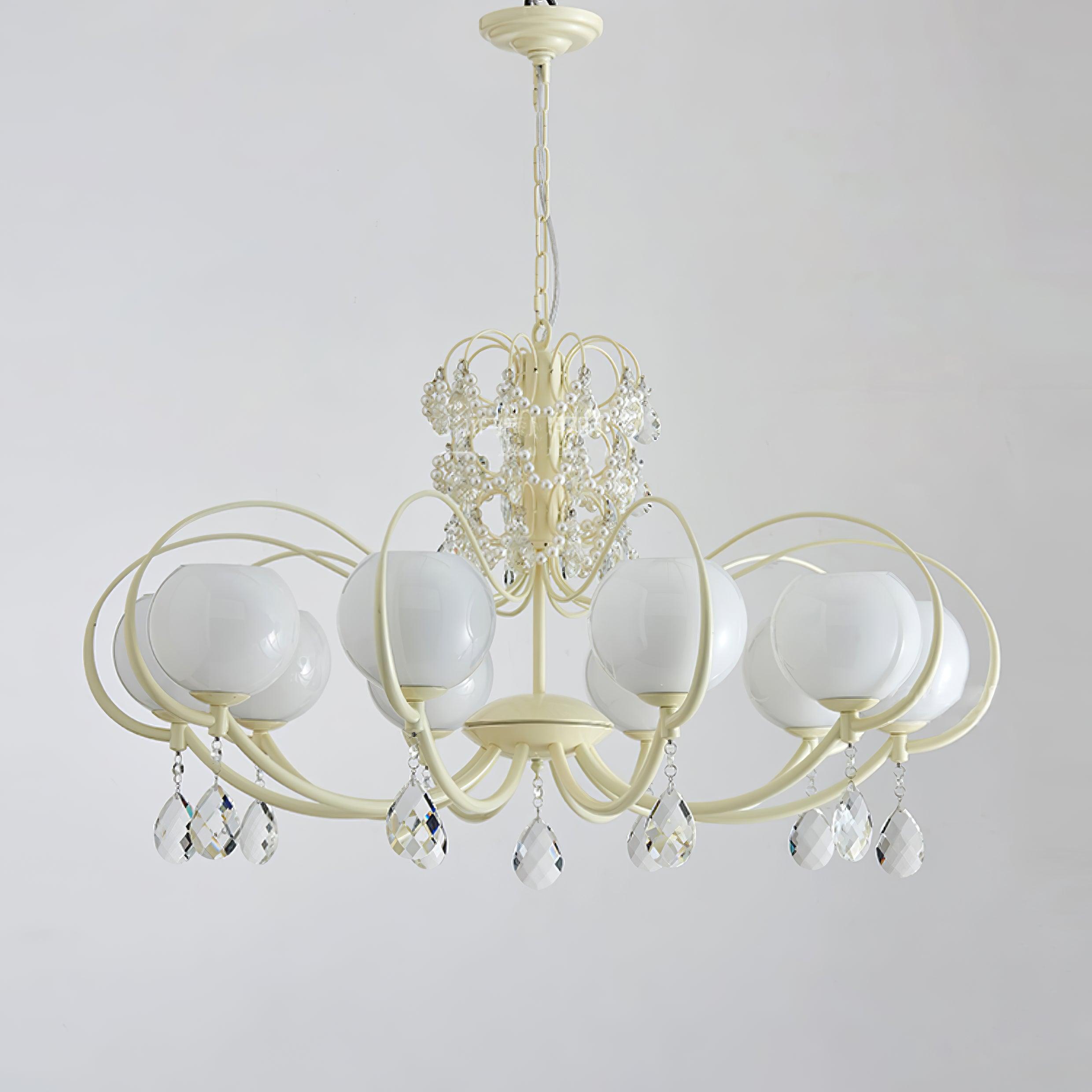 Doria Crystal Chandelier - Elegant Modern Ceiling Light Fixture for Dining Room, Living Room, Bedroom & Entryway | Perfect for Home Decor, Wedding & Special Events Lighting
