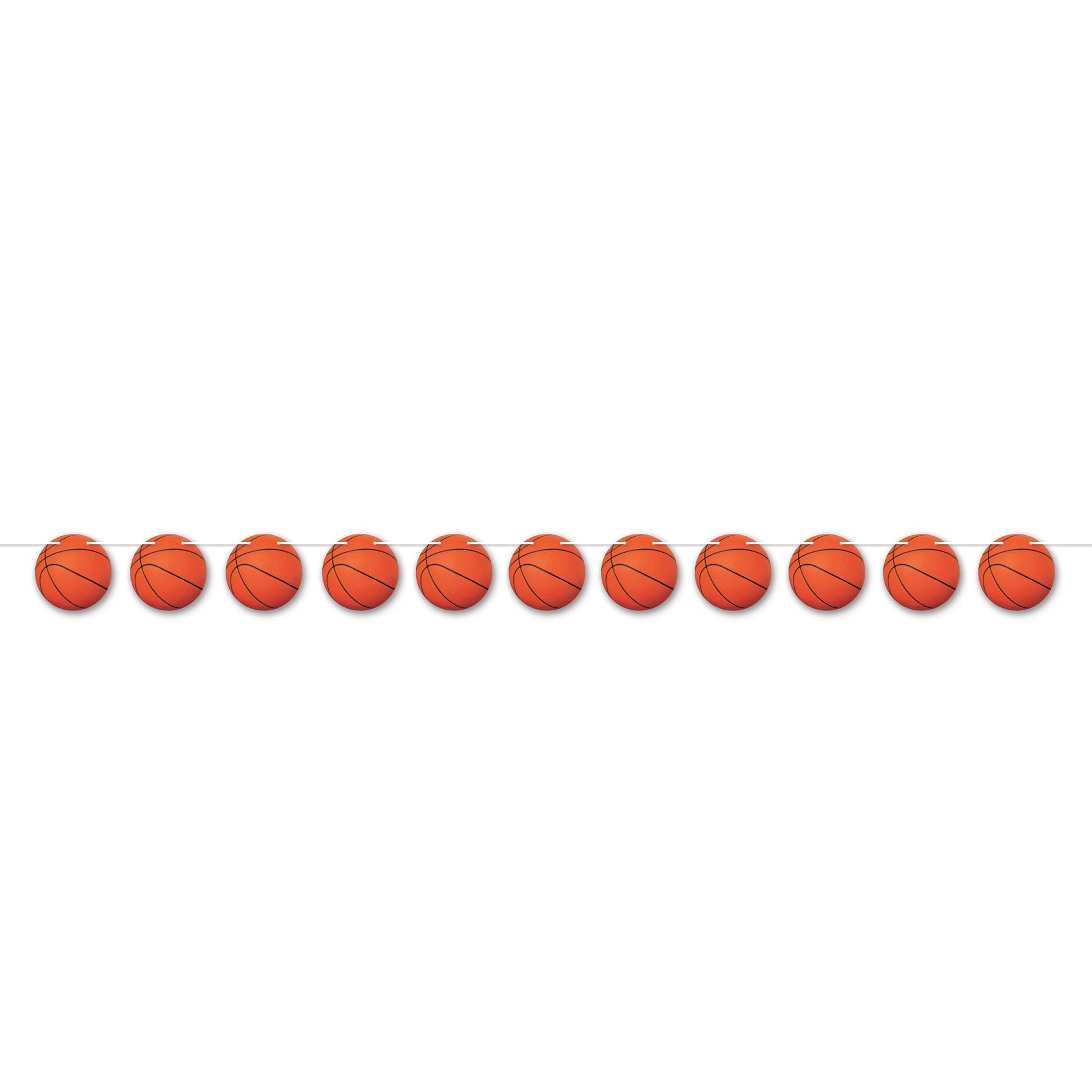 12 Pack Beistle Basketball Streamers - Colorful Party Decorations for Basketball Games, Birthday Parties & Sports Events