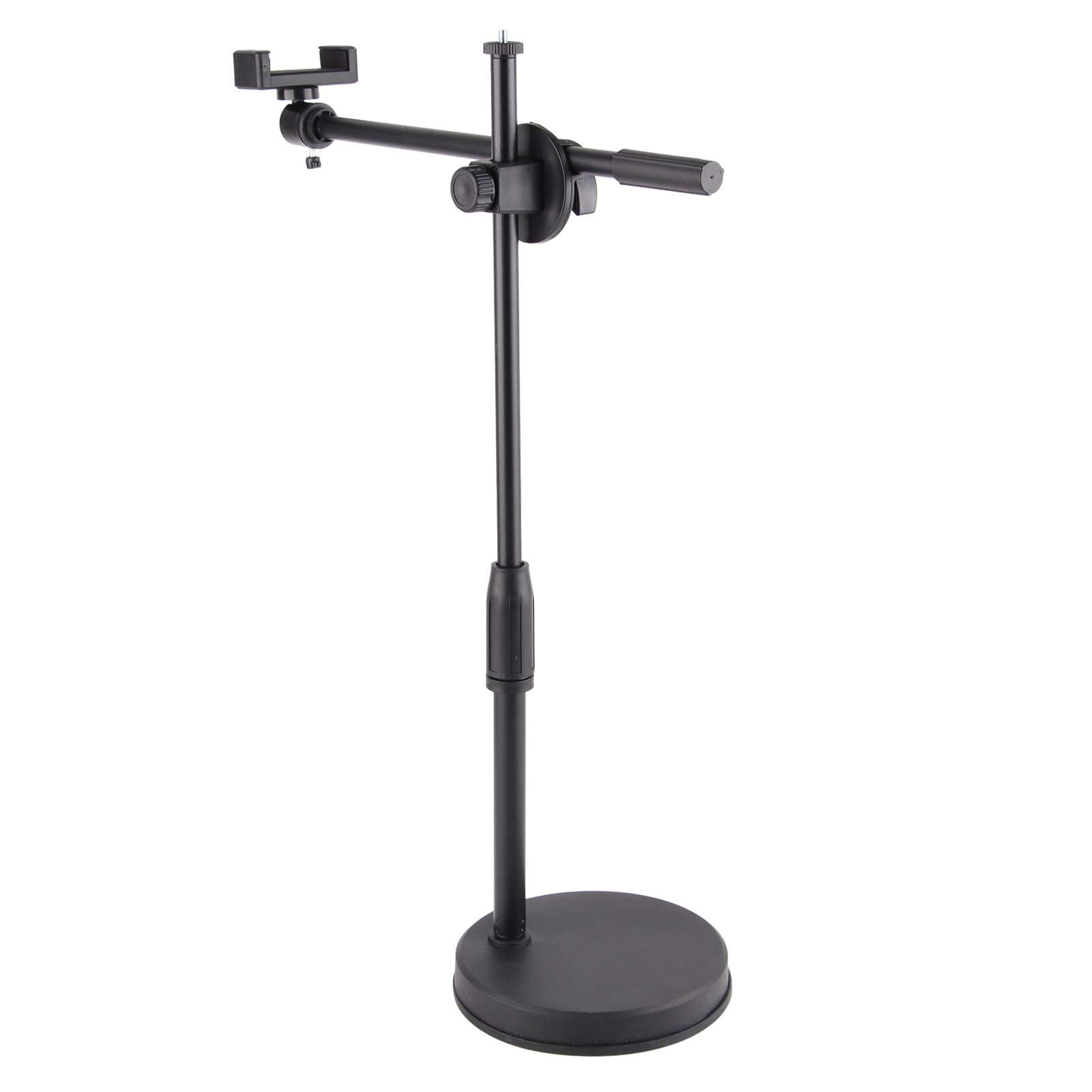 BORDSTRACT Adjustable Overhead Phone Mount - Desktop Phone Holder Stand with Photography Arm Bracket for Video Recording, Live Streaming & Shooting Fill Light | Perfect for YouTube Videos, TikTok Content Creation & Home Office Setup