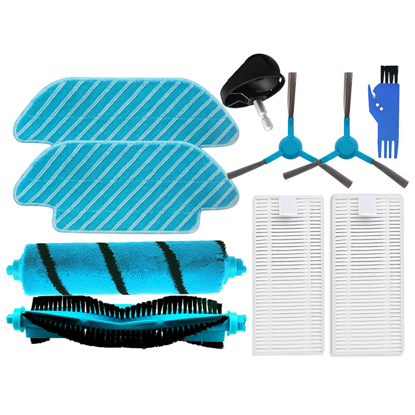 PSVOD Replacement Side Brush & Filter Kit for Cecotec Conga 4090/5090 Robot Vacuum Cleaners - Compatible Accessories Set for Home Cleaning Maintenance
