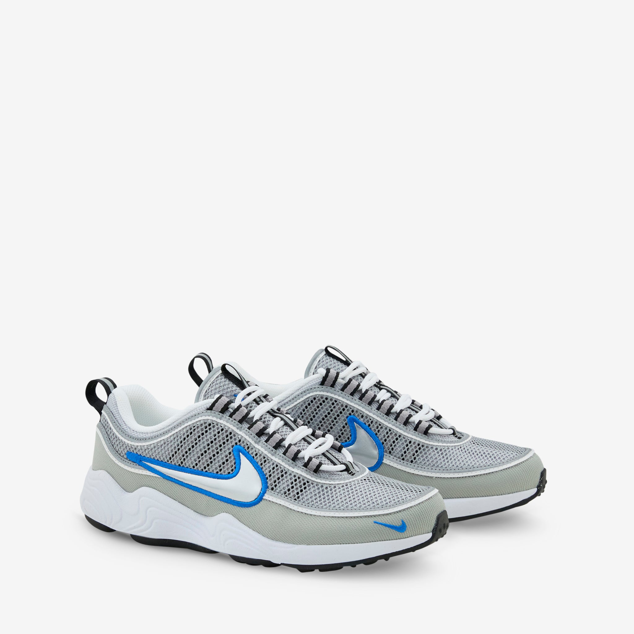 Nike Air Zoom Spiridon Running Shoes - Metallic Silver & White | Lightweight Cushioned Sneakers for Men & Women | Perfect for Jogging, Gym Workouts & Casual Wear