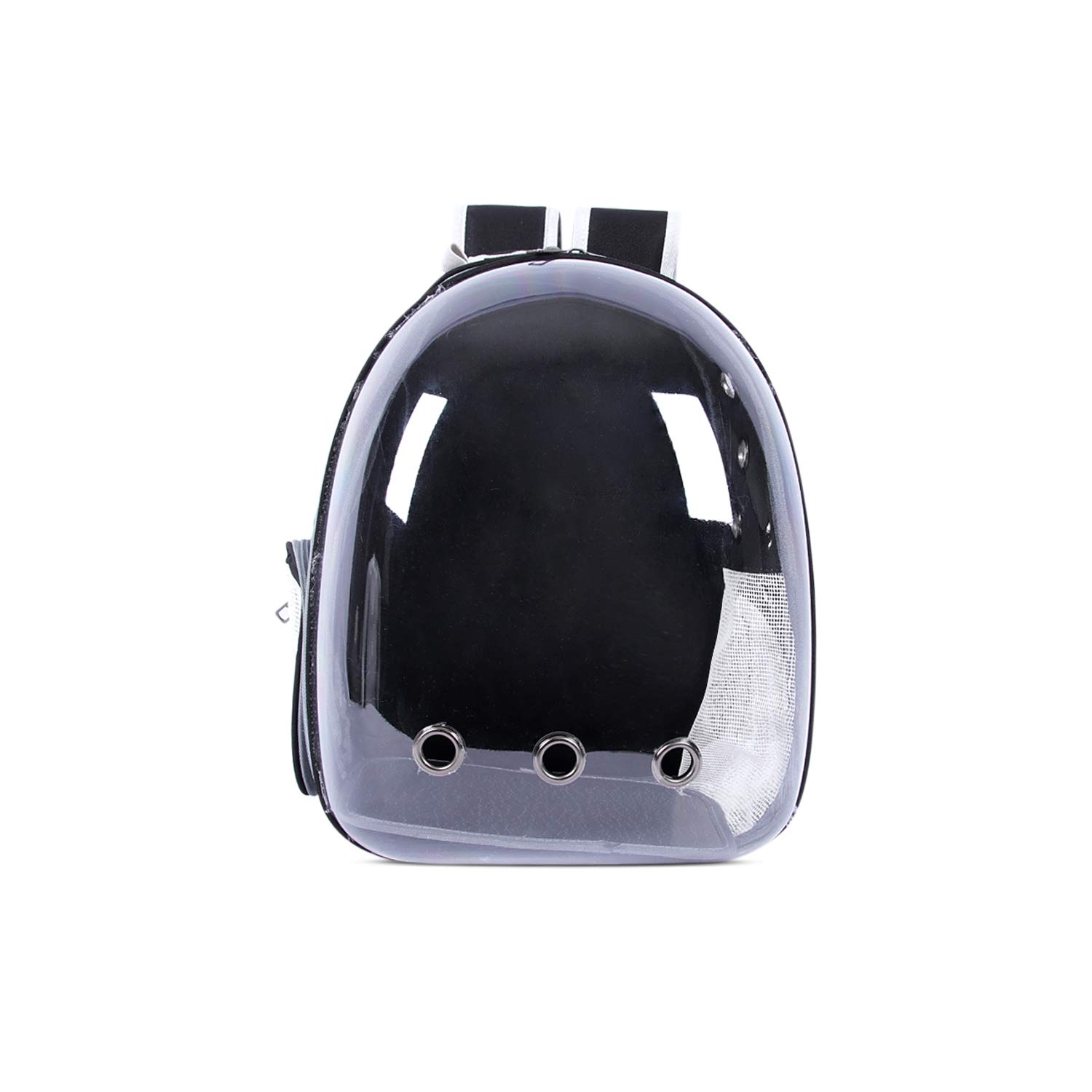 Innovative Transparent Pet Carrier Backpack - Panoramic View Portable Space Capsule for Cats & Dogs - Shoulder Travel Bag (Black) - Perfect for Air Travel, Hiking & Outdoor Adventures