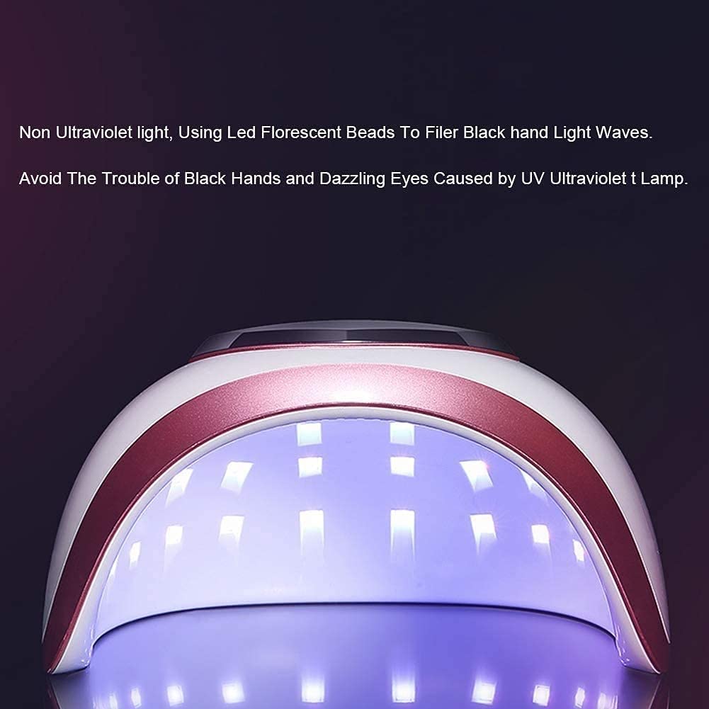 72W Fast UV LED Nail Dryer & Gel Polish Curing Lamp - Professional Nail Art Tool with 4 Timer Settings & Auto Sensor for Fingernails & Toenails - Perfect for Salon, Home Manicure & Pedicure