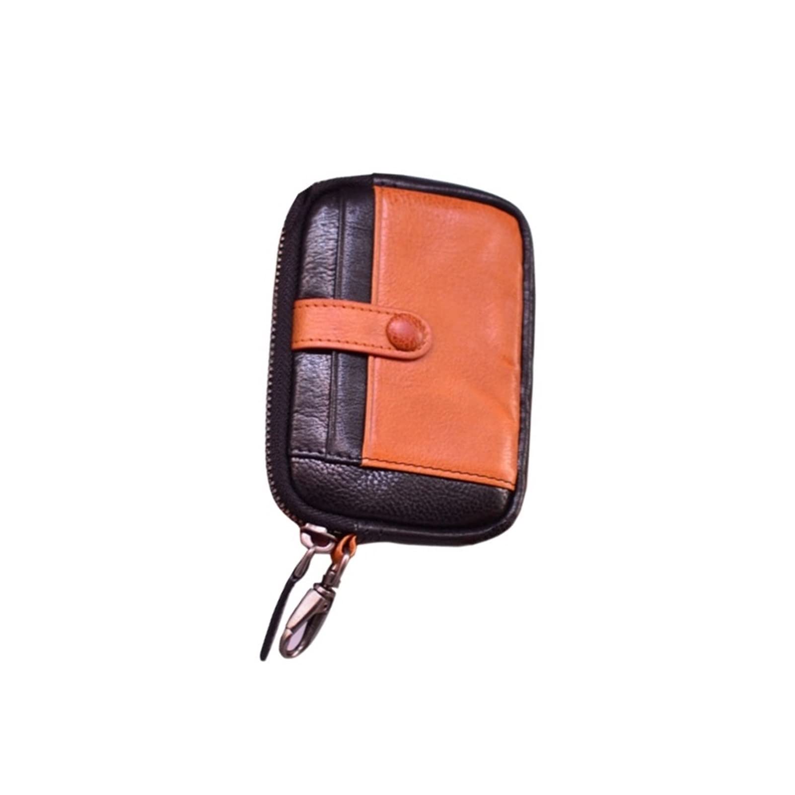Premium Vintage Leather Key Case for Men - Handcrafted Vegetable Tanned Leather Car Key Holder & Card Wallet (Auburn) - Perfect Gift for Dad, Husband & Car Enthusiasts