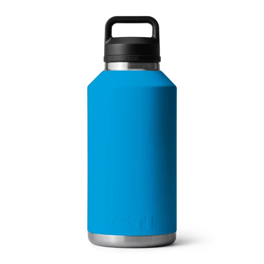 64 oz Rambler Water Bottle with Chug Cap - Insulated Stainless Steel Vacuum Flask for Hiking, Camping & Gym - Leakproof & BPA Free
