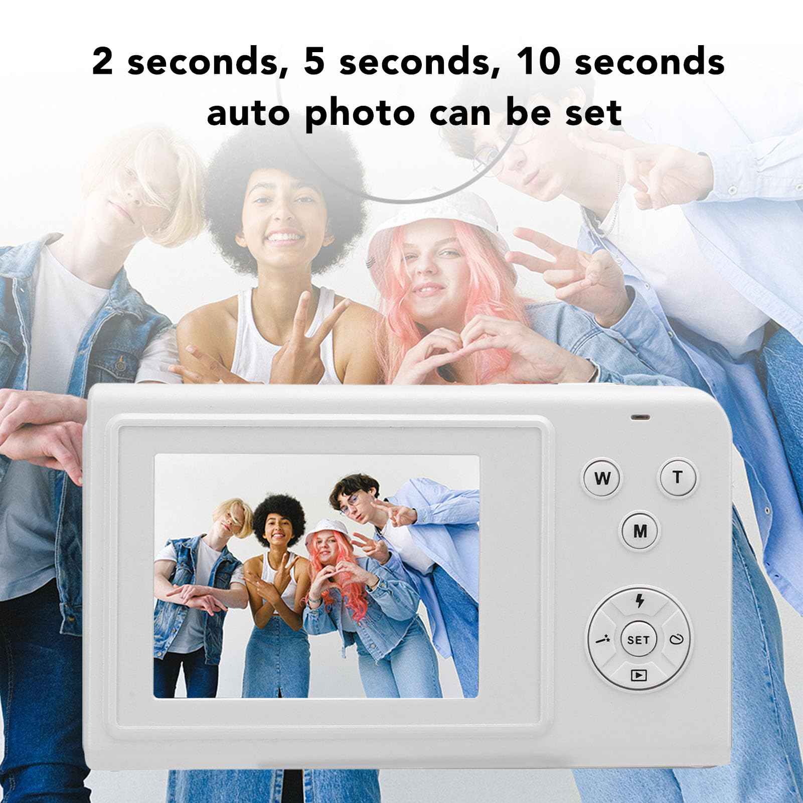 4K 68MP Digital Camera with 16X Zoom & Auto Focus - 2.4 Inch IPS Screen Vlogging Camera with Anti-Shake & Continuous Shooting - Built-in Fill Light for Travel, YouTube Videos & Photography
