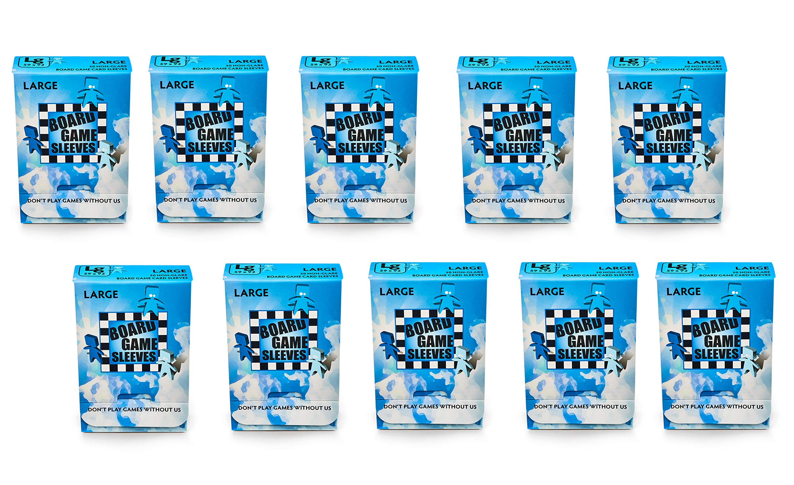 Arcane Tinmen Non-Glare Board Game Card Sleeves - 10 Packs (50 Count Each) - Premium Large Size Card Protectors for MTG, Yu-Gi-Oh, Pokemon - Perfect for Game Nights & Card Collection Display Cases