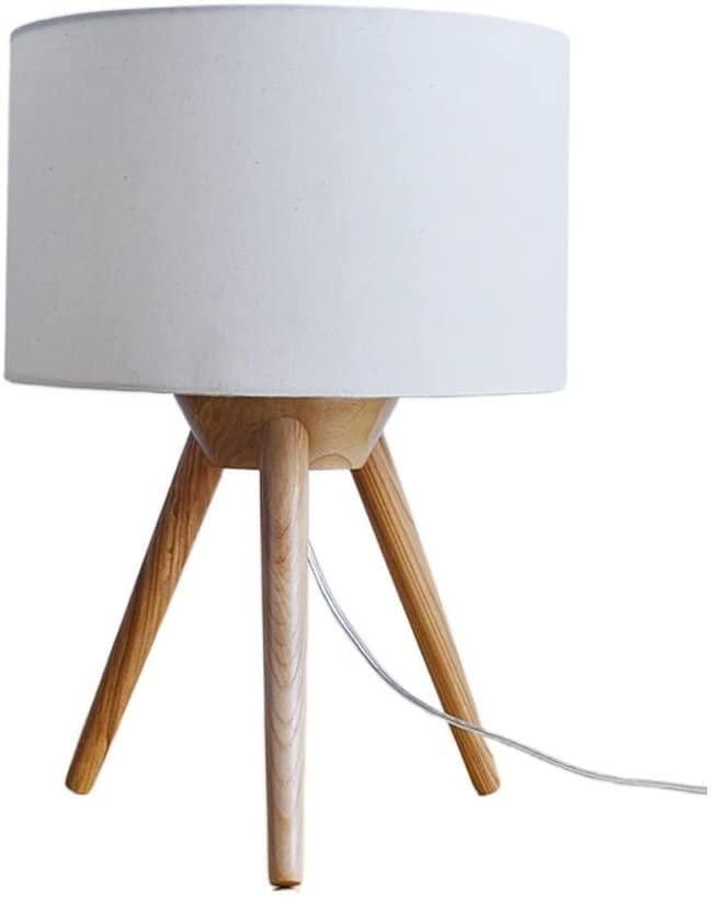 LED Bedside Table Lamp with E27 Socket & Round Cloth Shade - 3 Feet Adjustable Desk Light for Bedroom, Living Room, Office & Storage Spaces | Perfect Night Light for Reading, Working & Relaxation