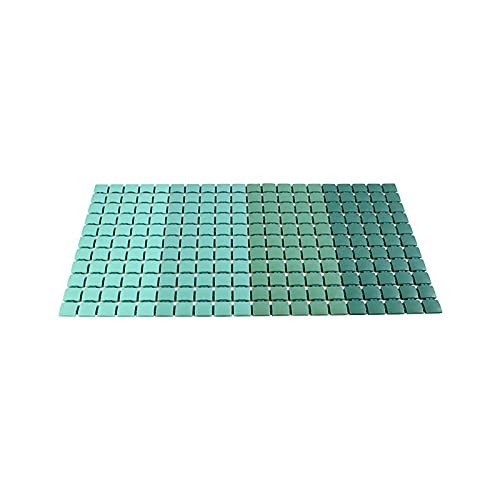 Non-Slip Bath Mat for Shower & Bathtub - Washable Anti-Skid Safety Floor Mat for Kids & Elderly - Gradient Green Shower Stall Carpet - Perfect for Bathroom Safety & Comfort