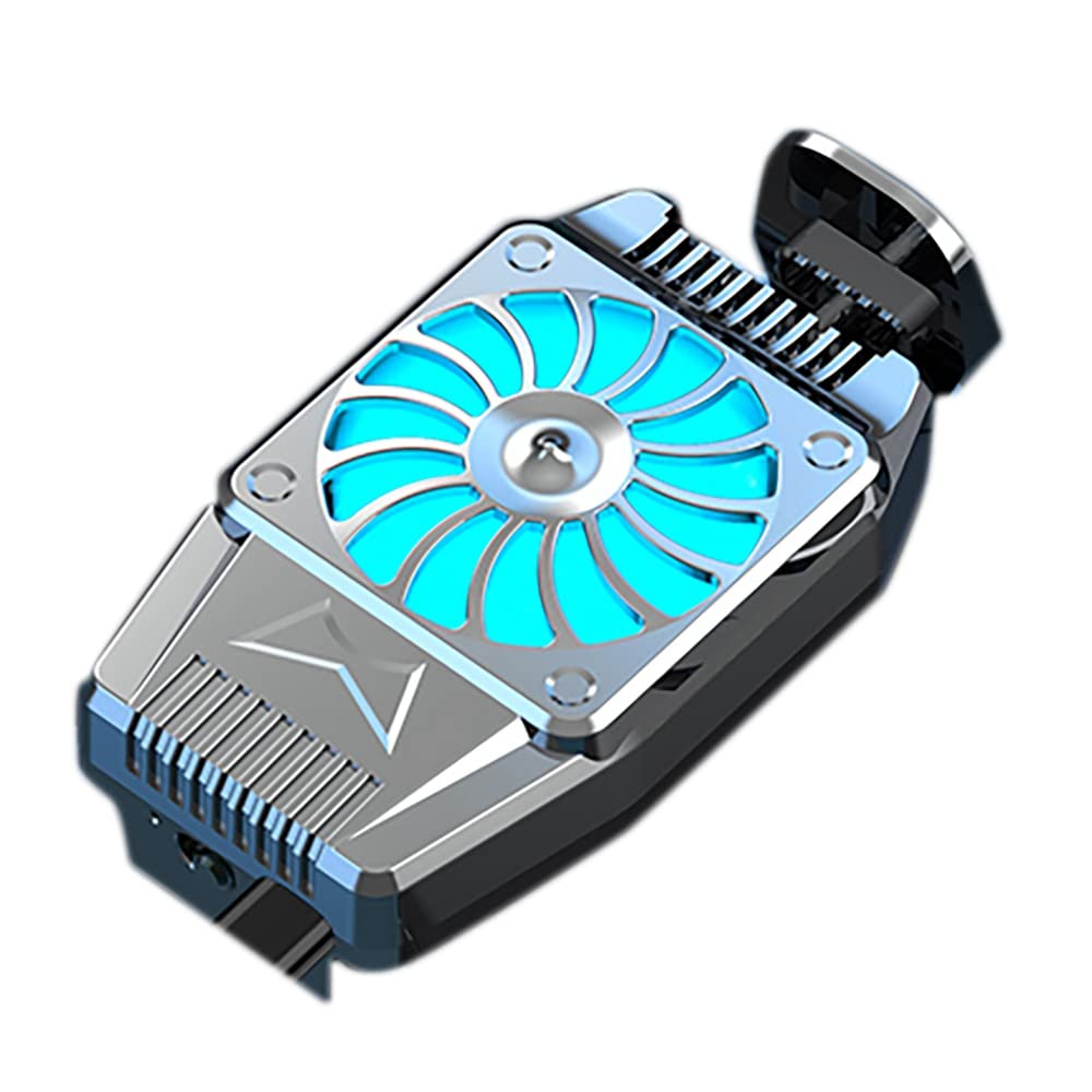 Portable Phone Cooler - Rechargeable Mobile Cooling Fan for iPhone & Android - Silver | Perfect for Gaming, Streaming & Overheating Prevention