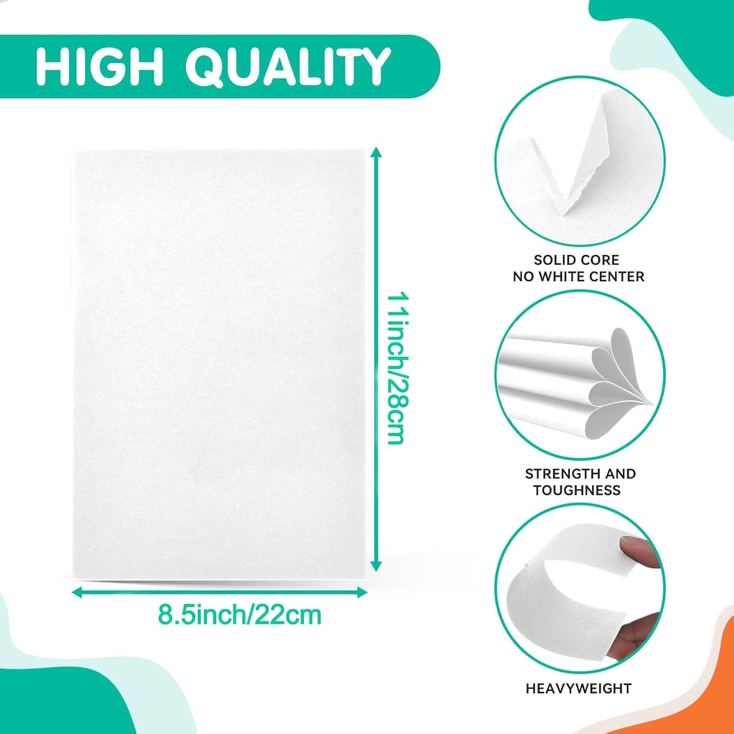 Premium 30-Pack White Cardstock Paper 8.5