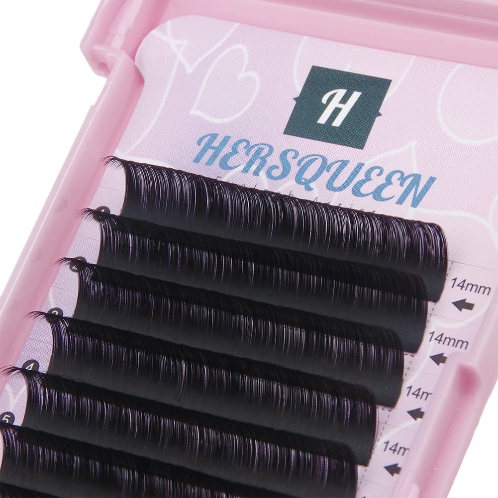 0.05 Russian Volume Eyelash Extensions - Cashmere Mink Lashes with C/D Curls for Salon & Home Use | Semi-Permanent Individual False Eyelashes | Natural Volume Fan Silk Lashes for Bridal, Party & Everyday Makeup Looks