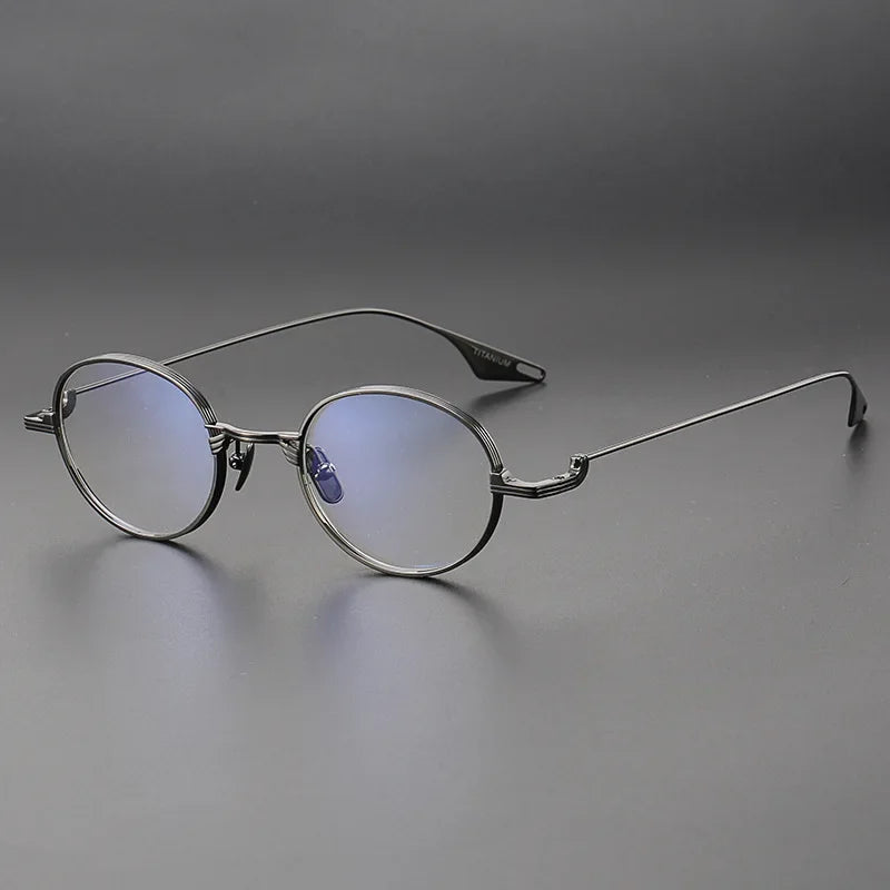 Aror Unisex Full Rim Oval Round Titanium Eyeglasses Frame 14222 - Lightweight Durable Glasses for Men & Women - Perfect for Reading, Work, and Everyday Wear