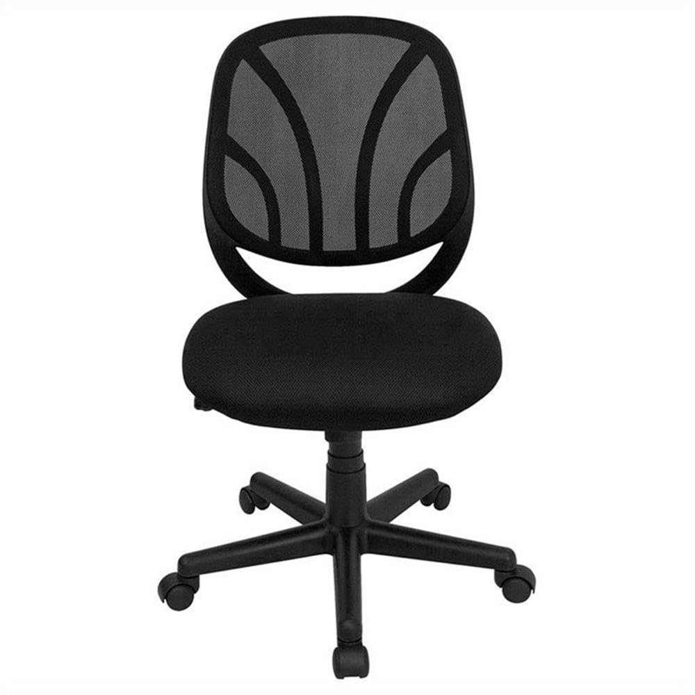 UrbanPro Trade Mid Back Mesh Office Swivel Chair - Ergonomic Black Computer Desk Chair for Home & Office Workspace, Comfortable Adjustable Task Chair with Lumbar Support for Long Hours Sitting