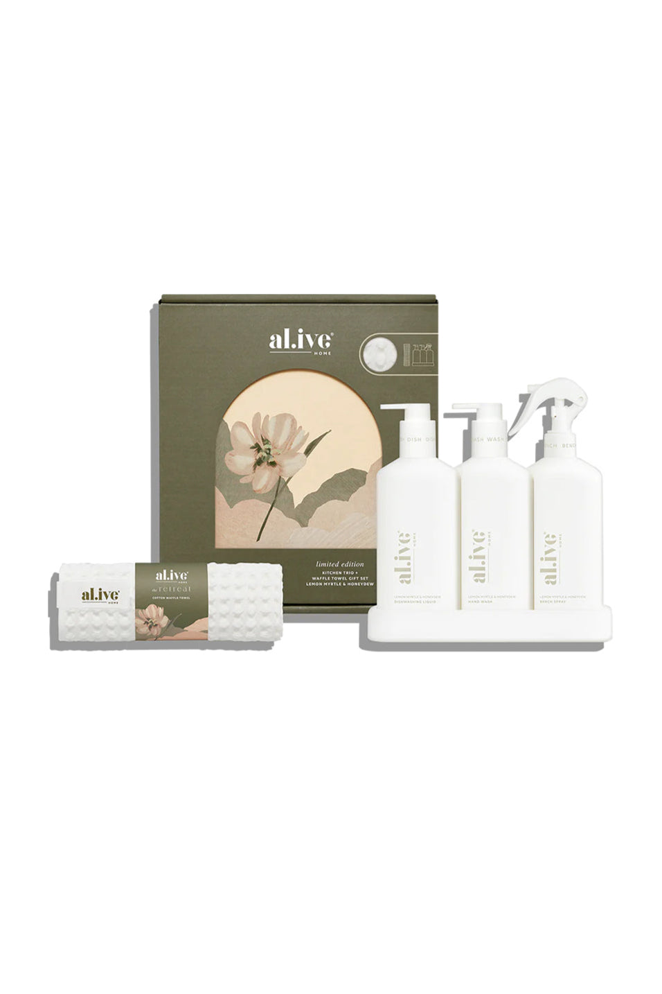 Lemon Myrtle & Honeydew Scented Kitchen Trio Set with Towel - Perfect for Spa Retreat Gifts, Home Relaxation & Aromatherapy