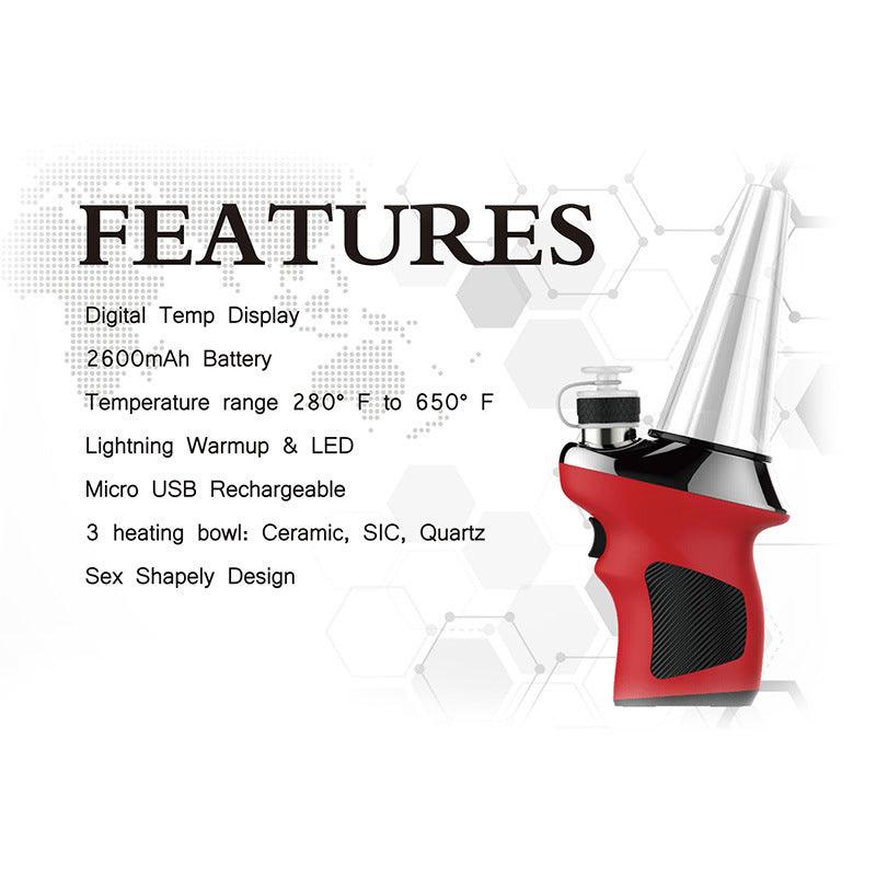 Portable Wax Vaporizer Kit - HATO Sindom E-Rig for Concentrates | On-The-Go Dabbing & Home Use