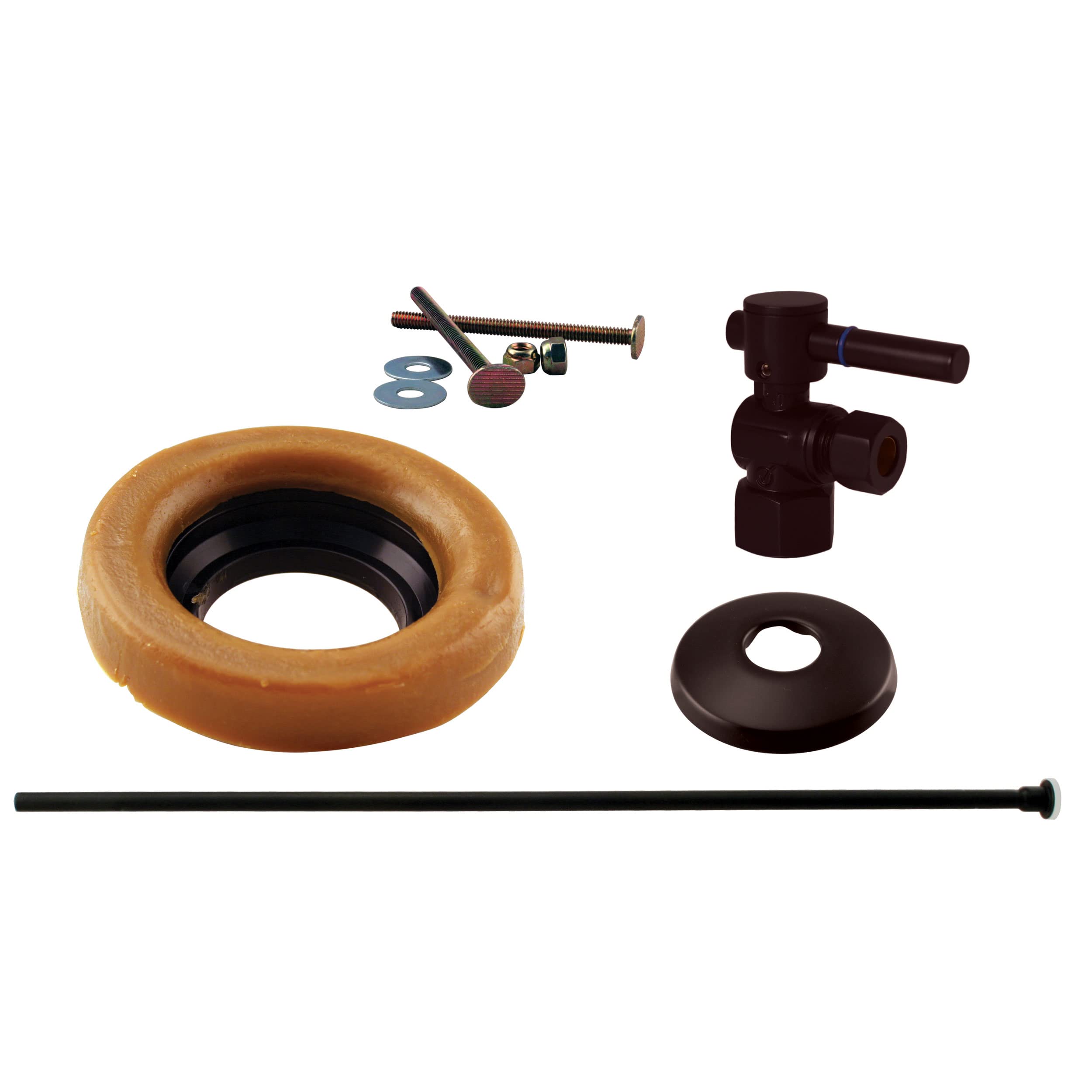 Westbrass D1615TBL-12 Toilet Installation Kit with 1/4-Turn 1/2