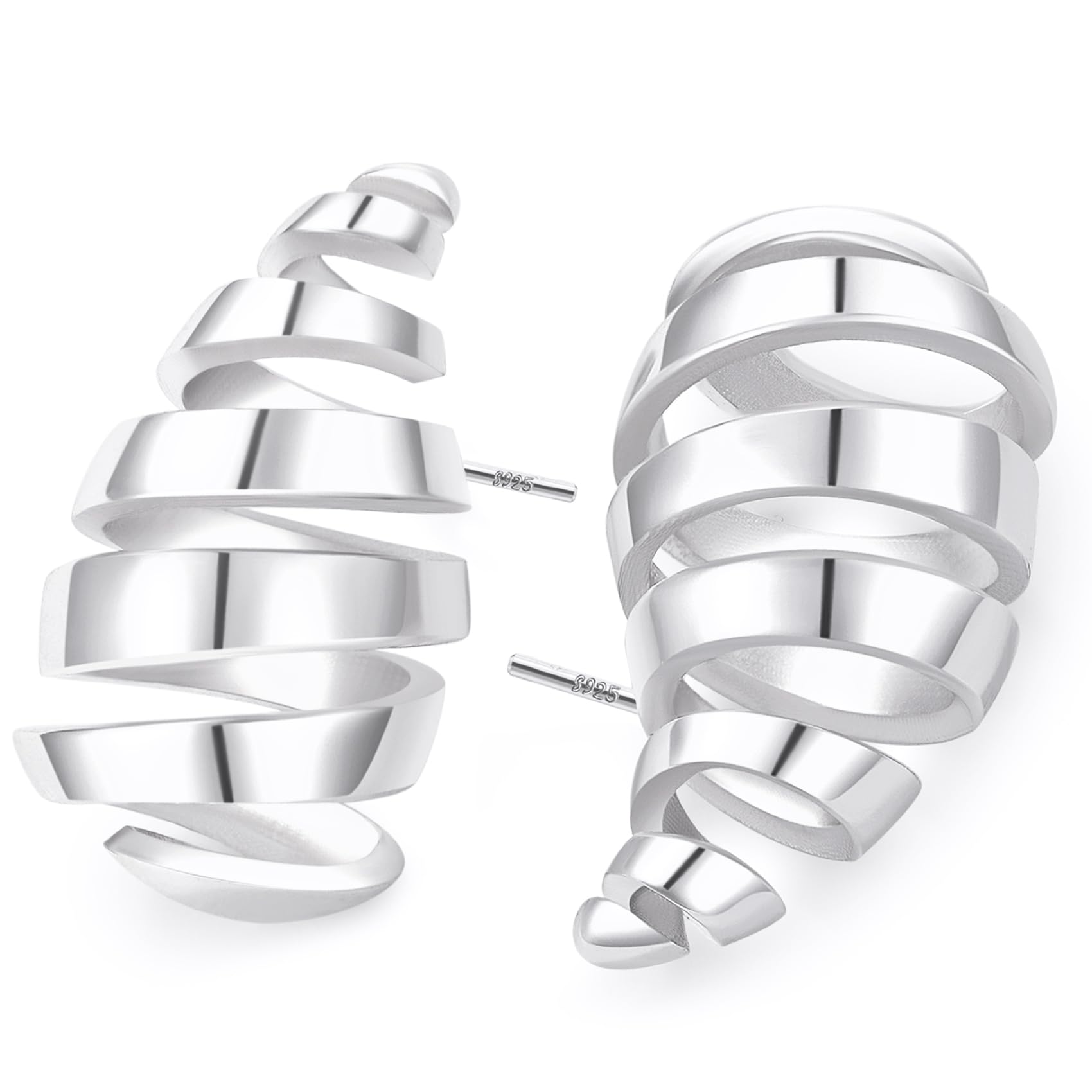 Senteria Extra Large Lightweight Chunky Hoop Earrings for Women - Hypoallergenic Sterling Silver Statement Earrings | Trendy Fashion Jewelry for Parties, Weddings & Everyday Wear