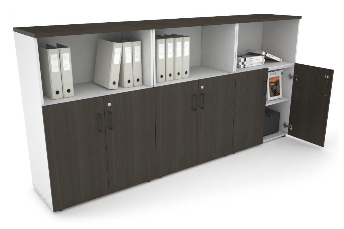 Medium Storage Cabinet with Small Doors - 2400W x 1170H x 450D - Perfect for Uniform Storage in Offices, Schools, and Retail Spaces