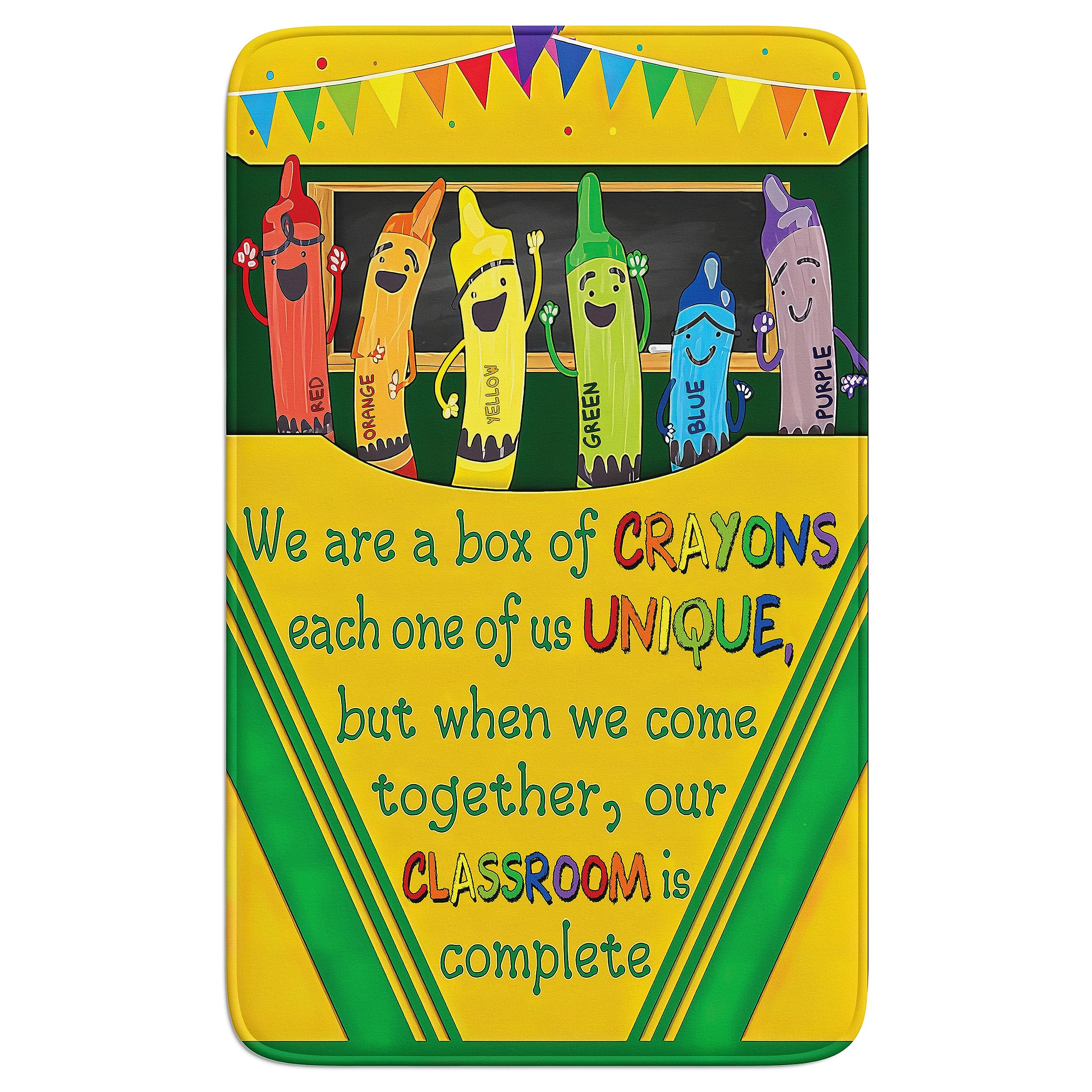 Foldable Play Mat Rug for School Classroom, Playroom & Preschool - Non-Slip Floor Carpet for Kids, Boys & Girls - Perfect for Learning Areas, Daycare Centers & Home Play Spaces (Black)