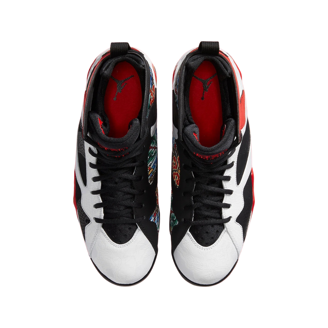 Air Jordan 7 Retro Sneakers - Greater China White/Chile Red/Black/Metallic Gold Colorway - Men's Basketball Shoes for Court Play & Streetwear Fashion