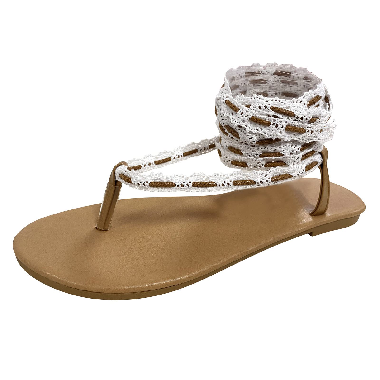 MLAGJSS Women's T-Strap Sandals - Genuine Leather Rhinestone Dressy Summer Sandals with Ankle Strap | Perfect for Weddings, Parties & Beach Vacations