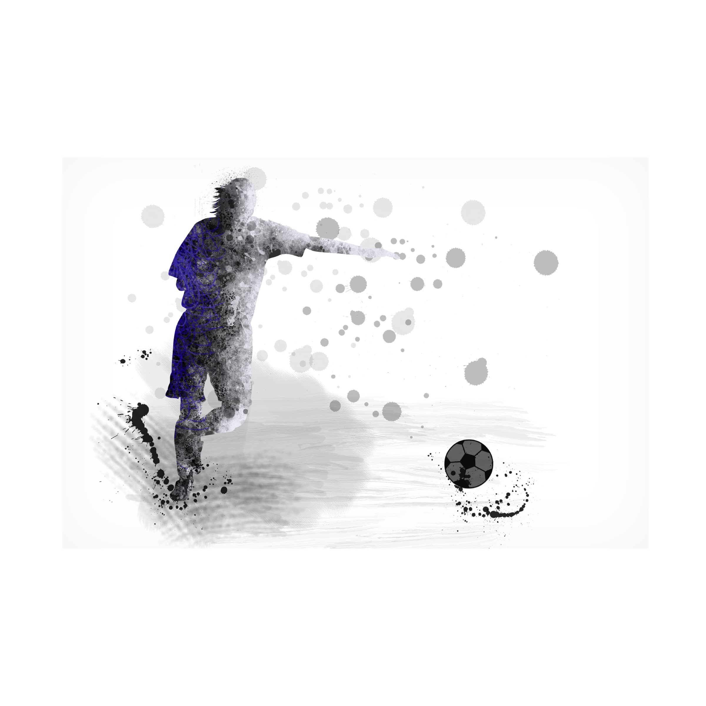 Trademark Fine Art 'Soccer Player 10' by Marlene Watson - 16x24 Inch Premium Canvas Wall Art - Perfect for Sports Lovers, Game Room & Office Decor