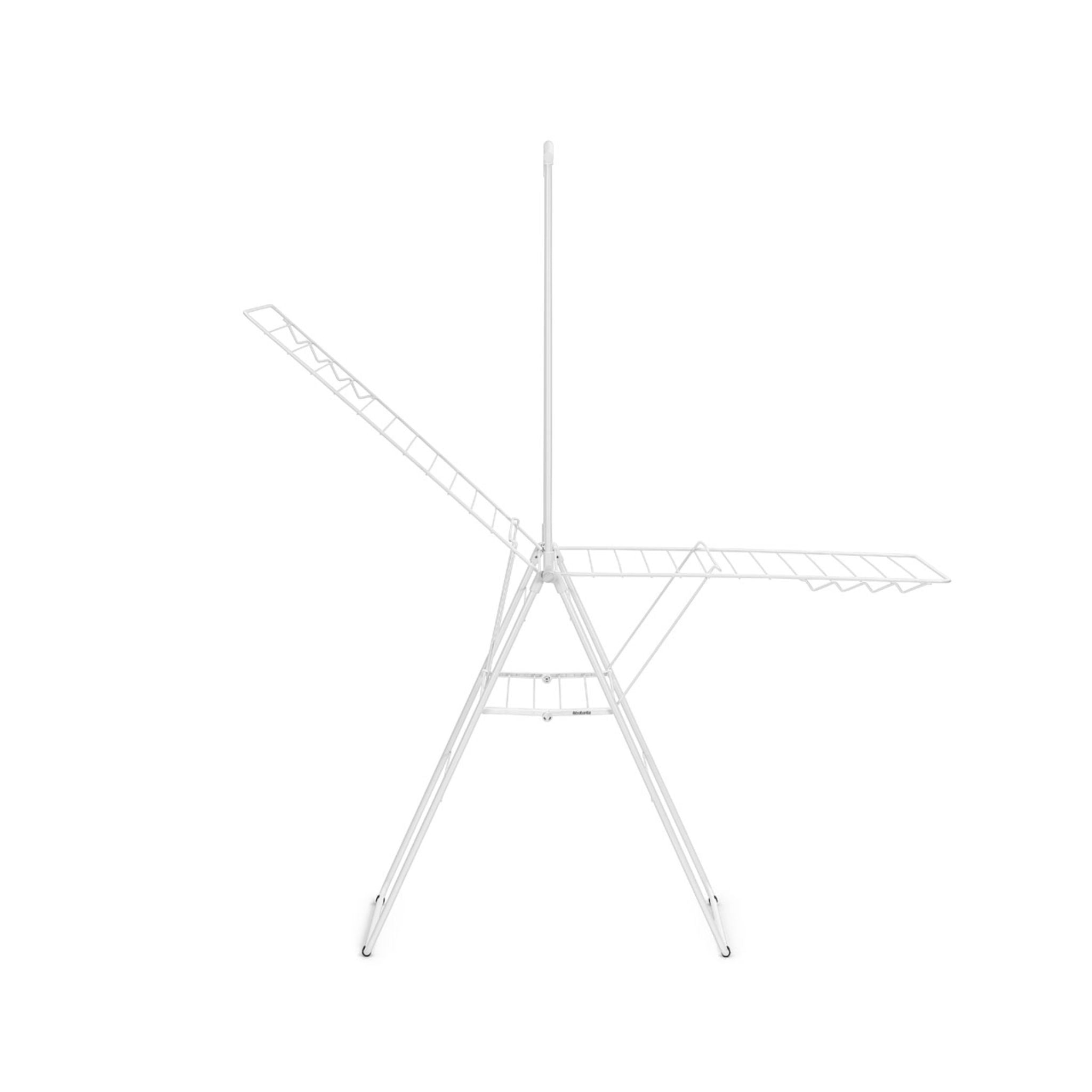 Brabantia Hangon Drying Rack 25m with Rod - Fresh White | Space-Saving Laundry Drying Solution for Small Homes & Apartments