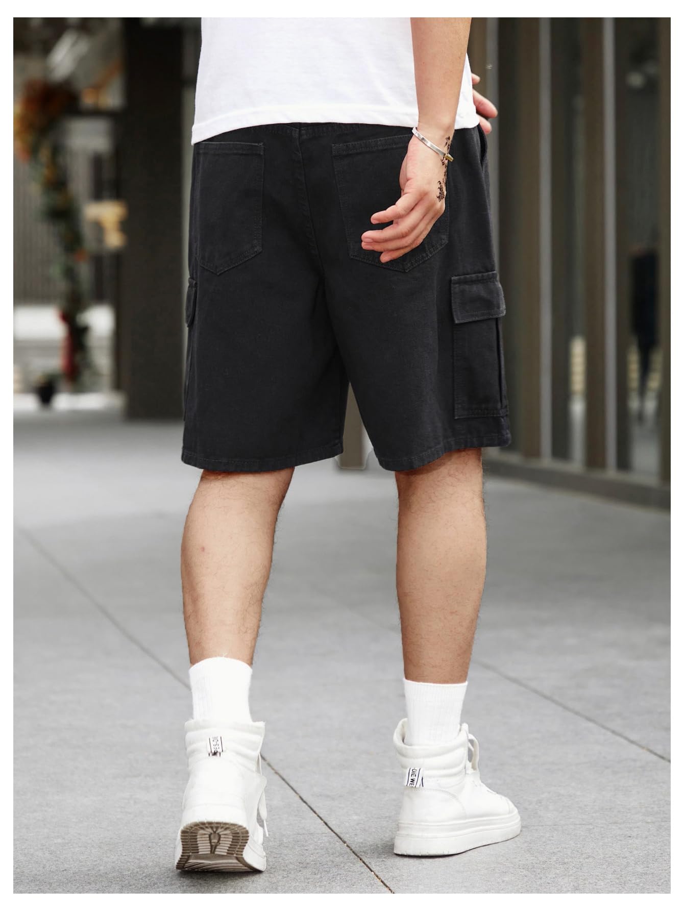 Verdusa Men's Straight Leg Denim Cargo Shorts - Casual Bermuda Jean Shorts for Men | Comfortable & Stylish Summer Shorts for Outdoor Activities, Travel & Everyday Wear