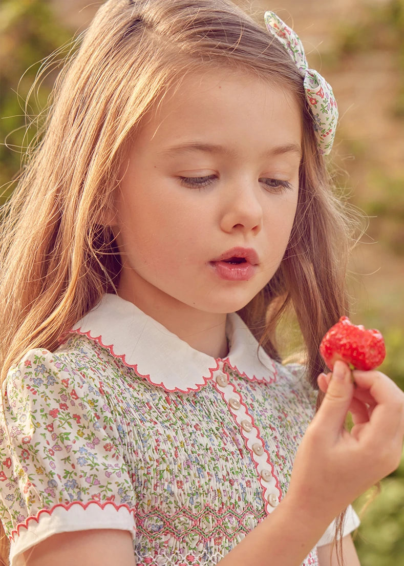 The Cordelia Dress for Girls - Elegant & Stylish Floral Party Dress for Special Occasions | Perfect for Weddings, Birthday Parties & Family Gatherings